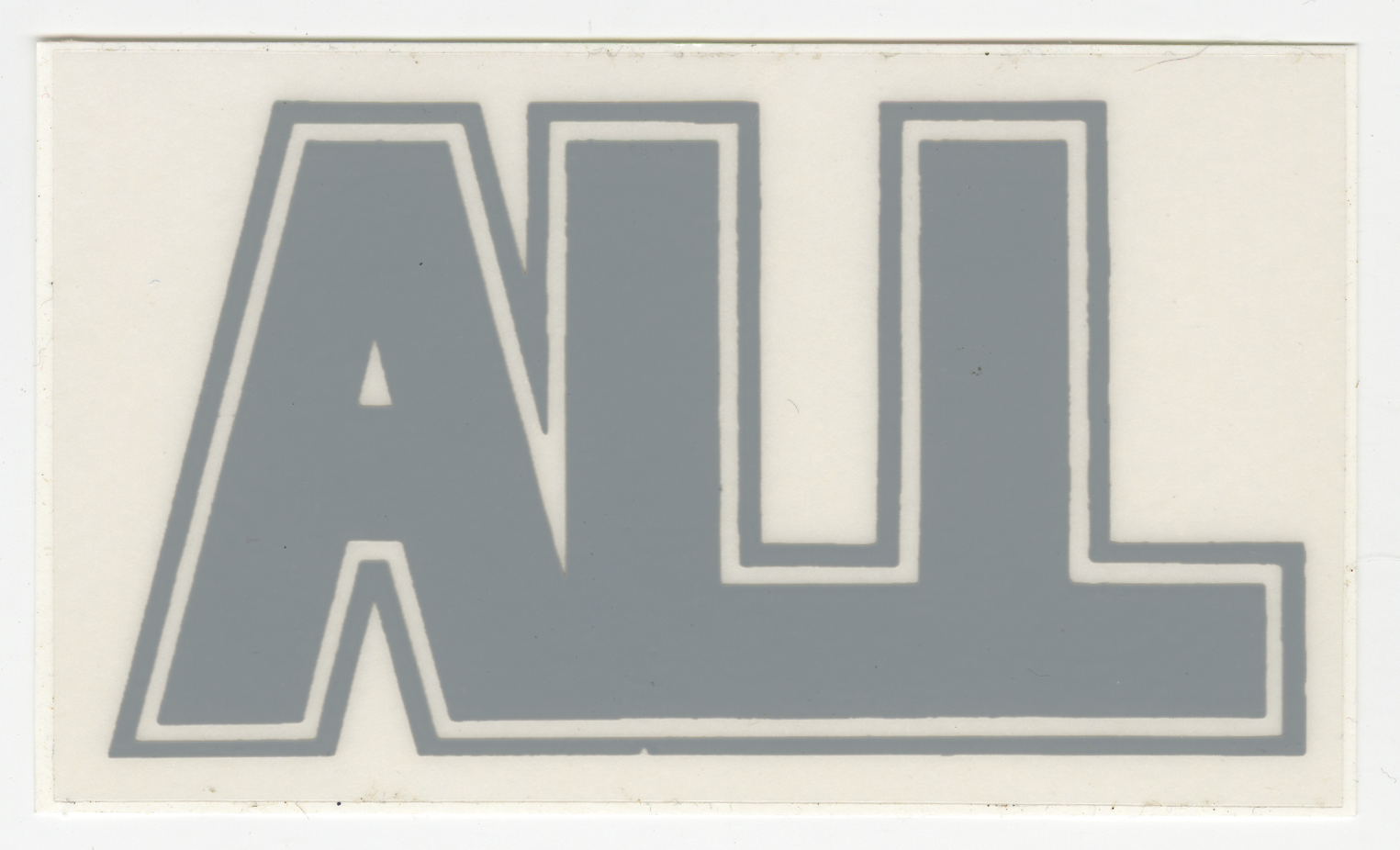 ALL - Logo 90's Deadstock Clear Vinyl Sticker