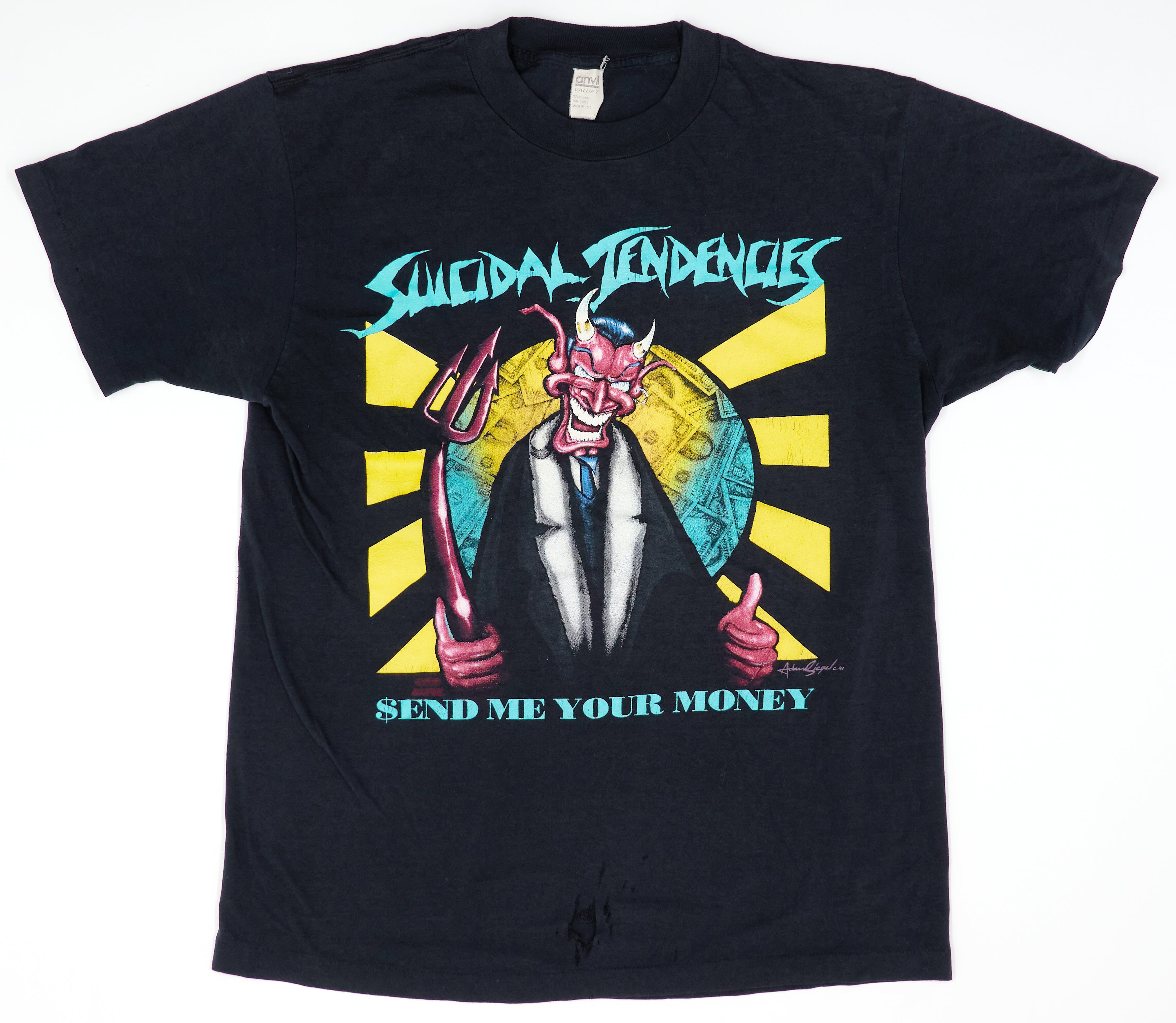 Suicidal Tendencies - You Can't Bring Me Down Touring 1990 US Tour Shirt Size Large