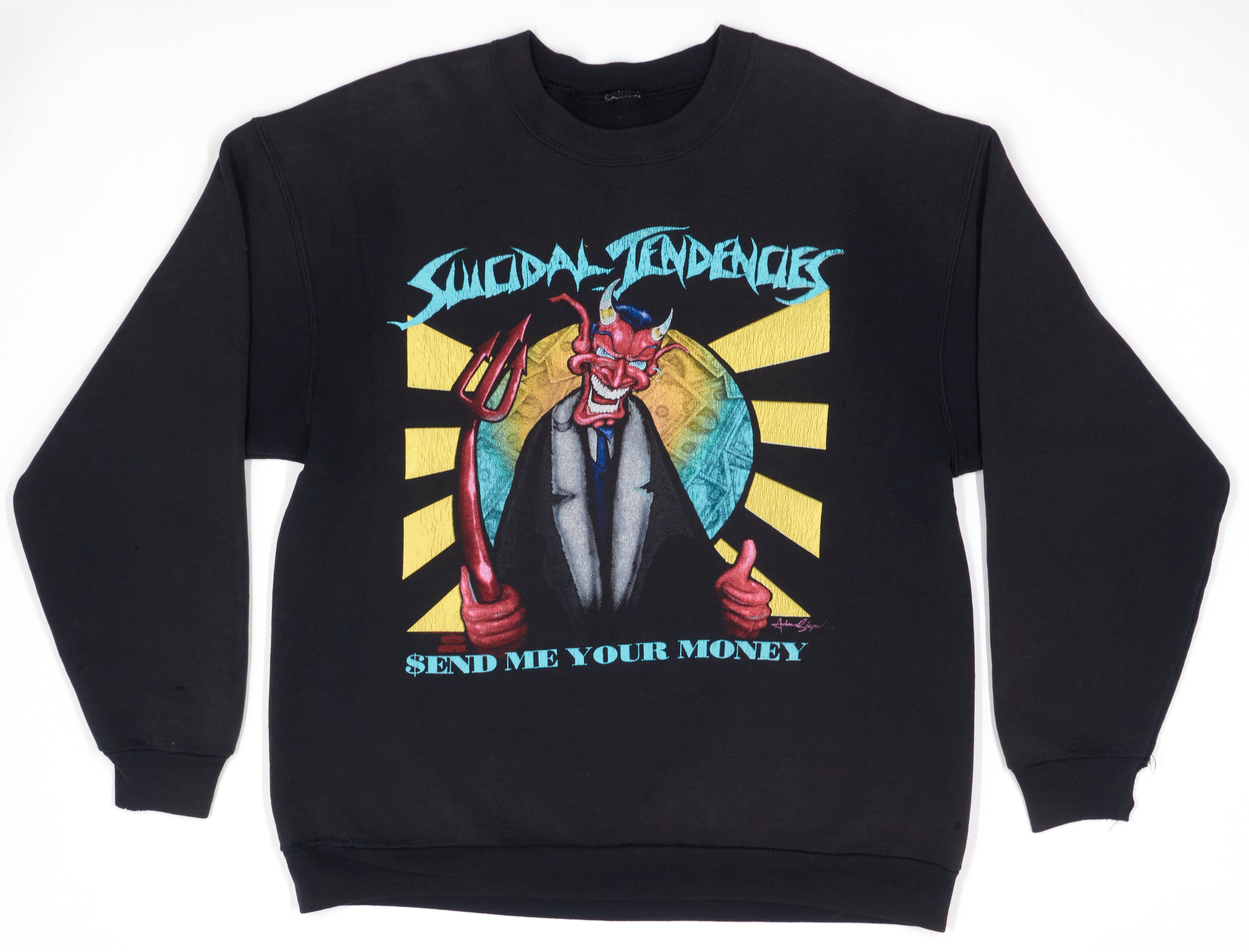 Suicidal Tendencies - You Can't Bring Me Down Touring 1990 Crew Neck Sweat Shirt Size XL