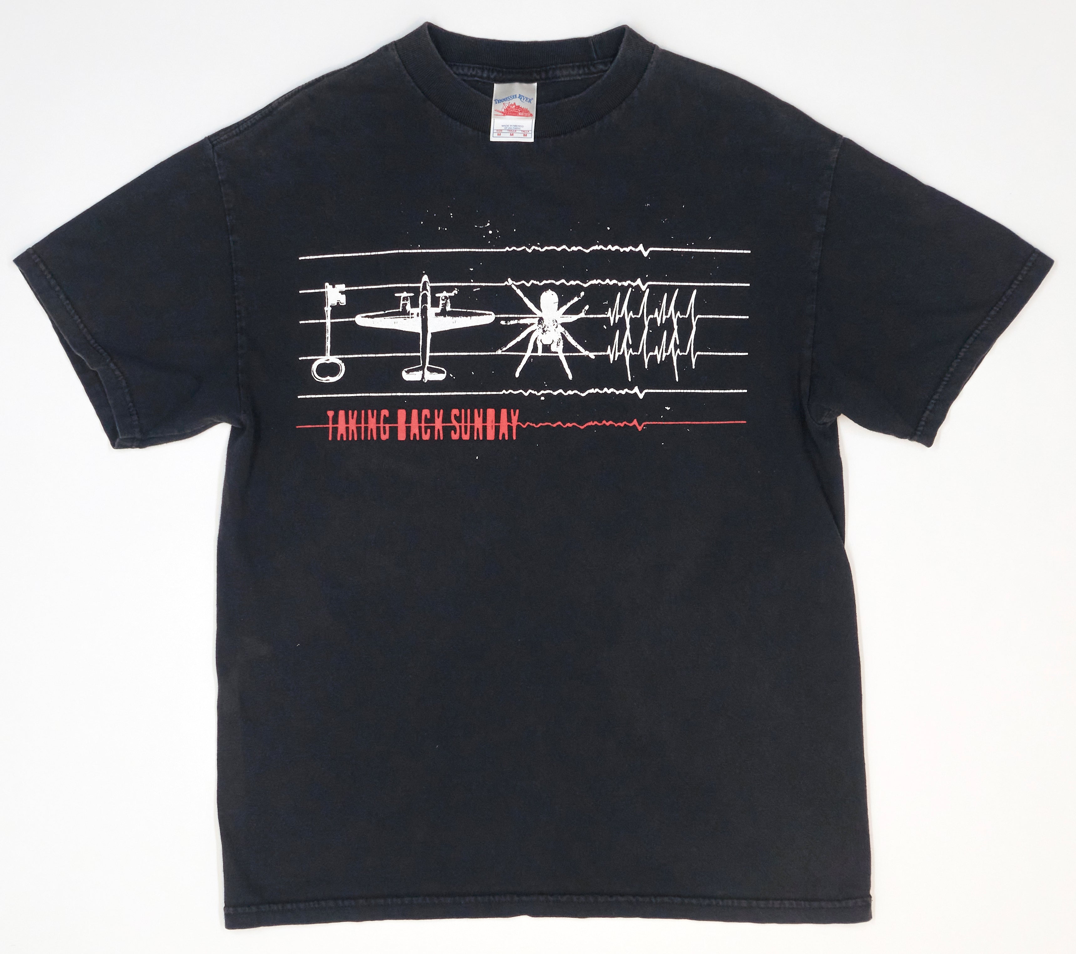 Taking Back Sunday - Key Plane Spider Heartbeat Tour Shirt Size Medium