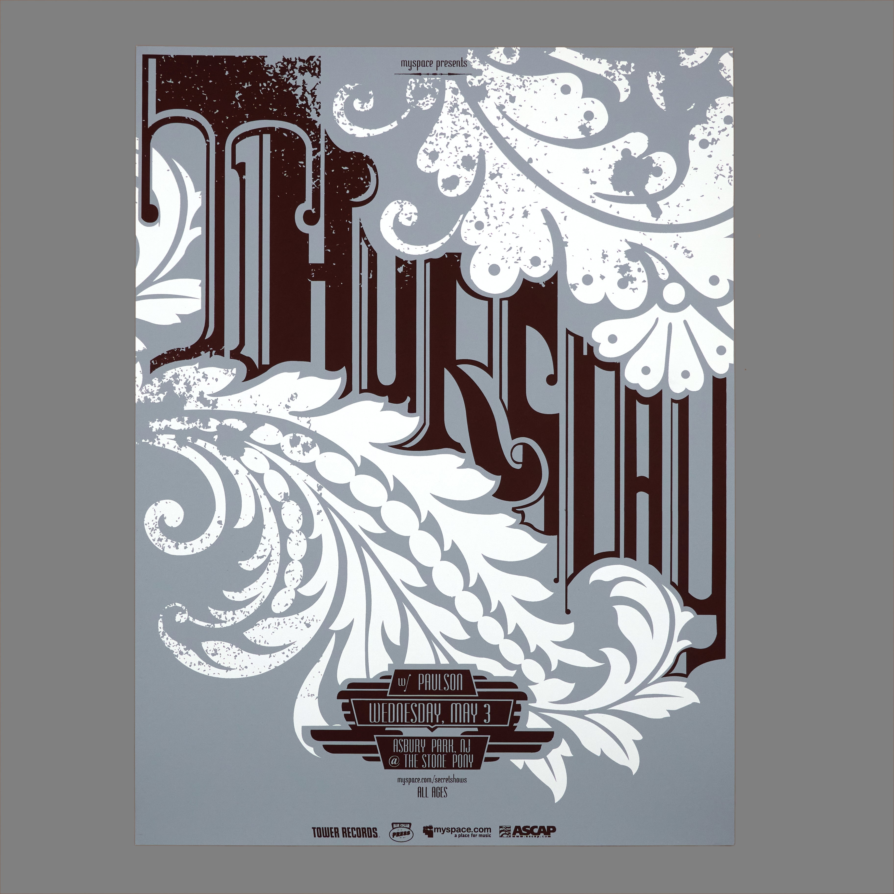 Thursday - 2006 MySpace Secret Show 18X24 Inch Silkscreened Poster Number 1 Of 450