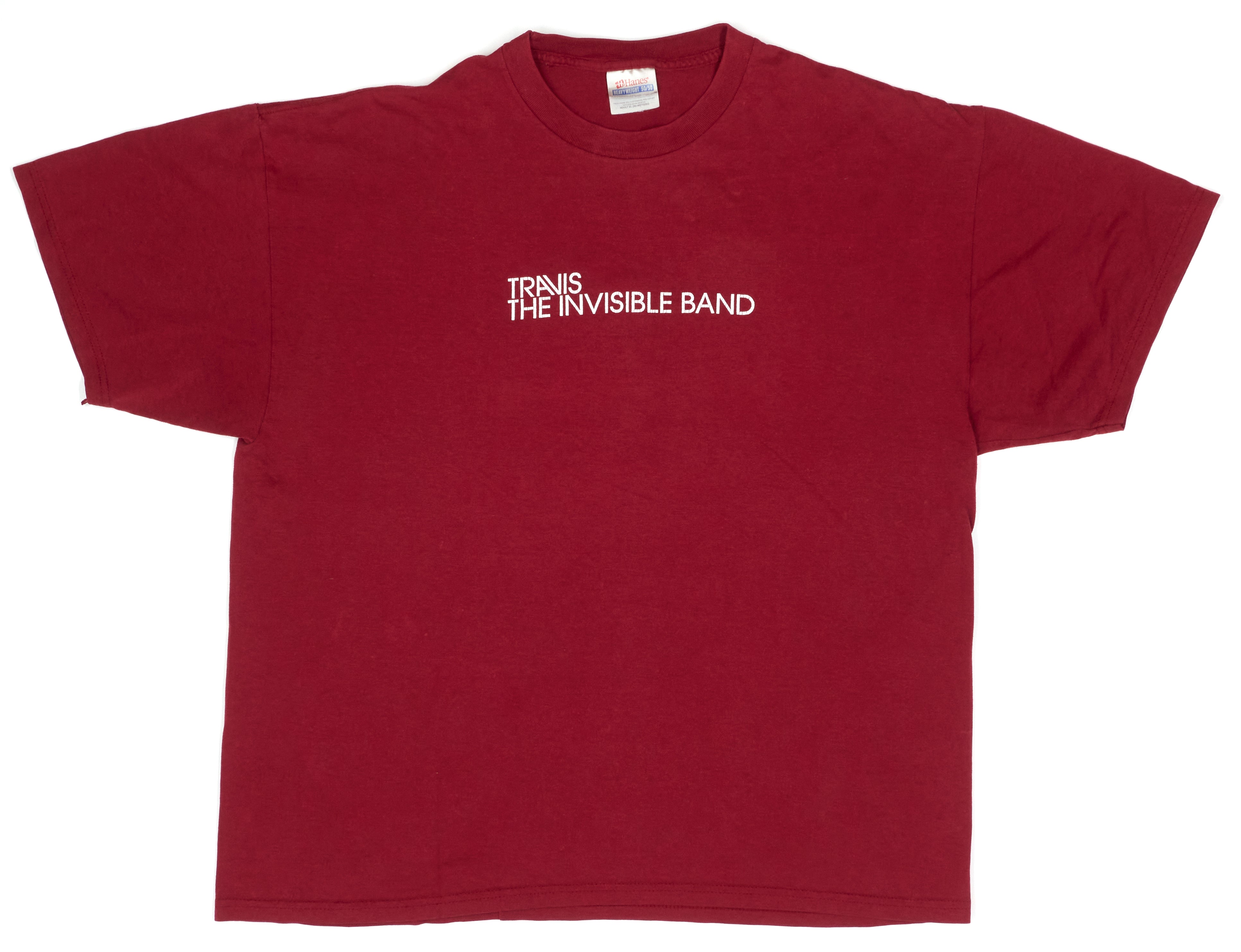 Travis – The Invisible Band 2001 Maroon Tour Shirt Size XL