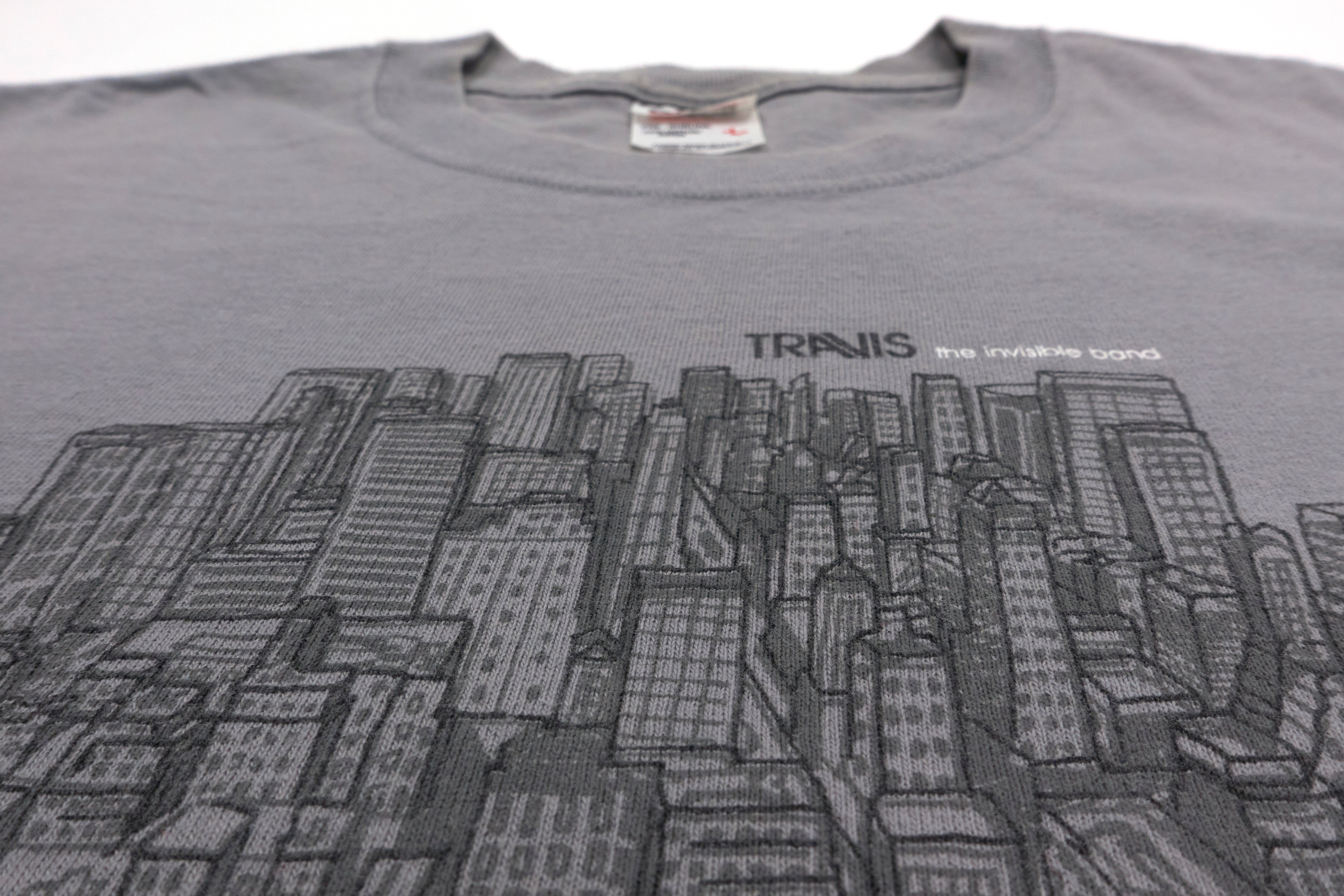 Travis – The Invisible Band City Drawing 2001 Tour Shirt Size Large