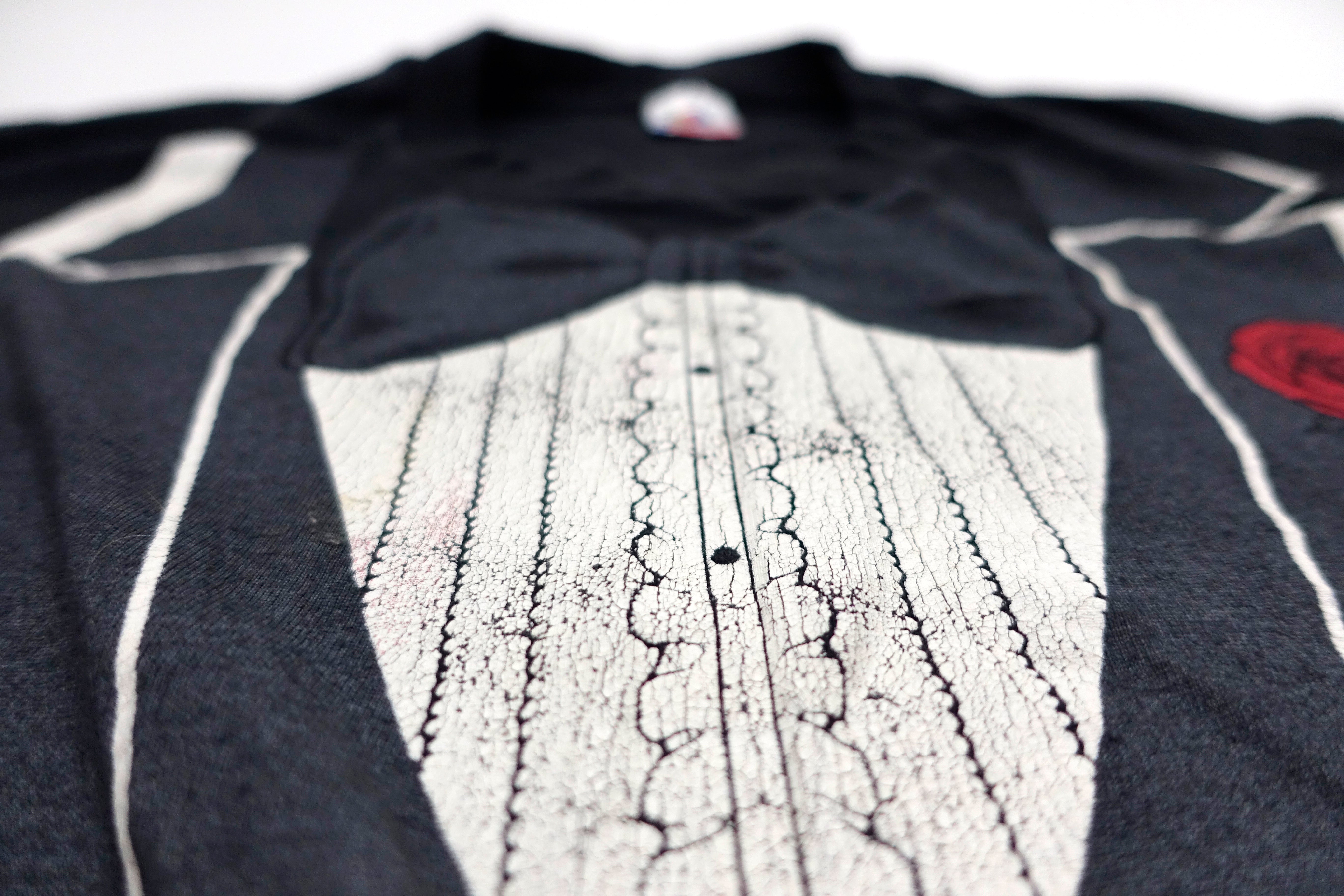 Tuxedo Shirt - Vintage 80s 90s Tuxedo Shirt Size Large