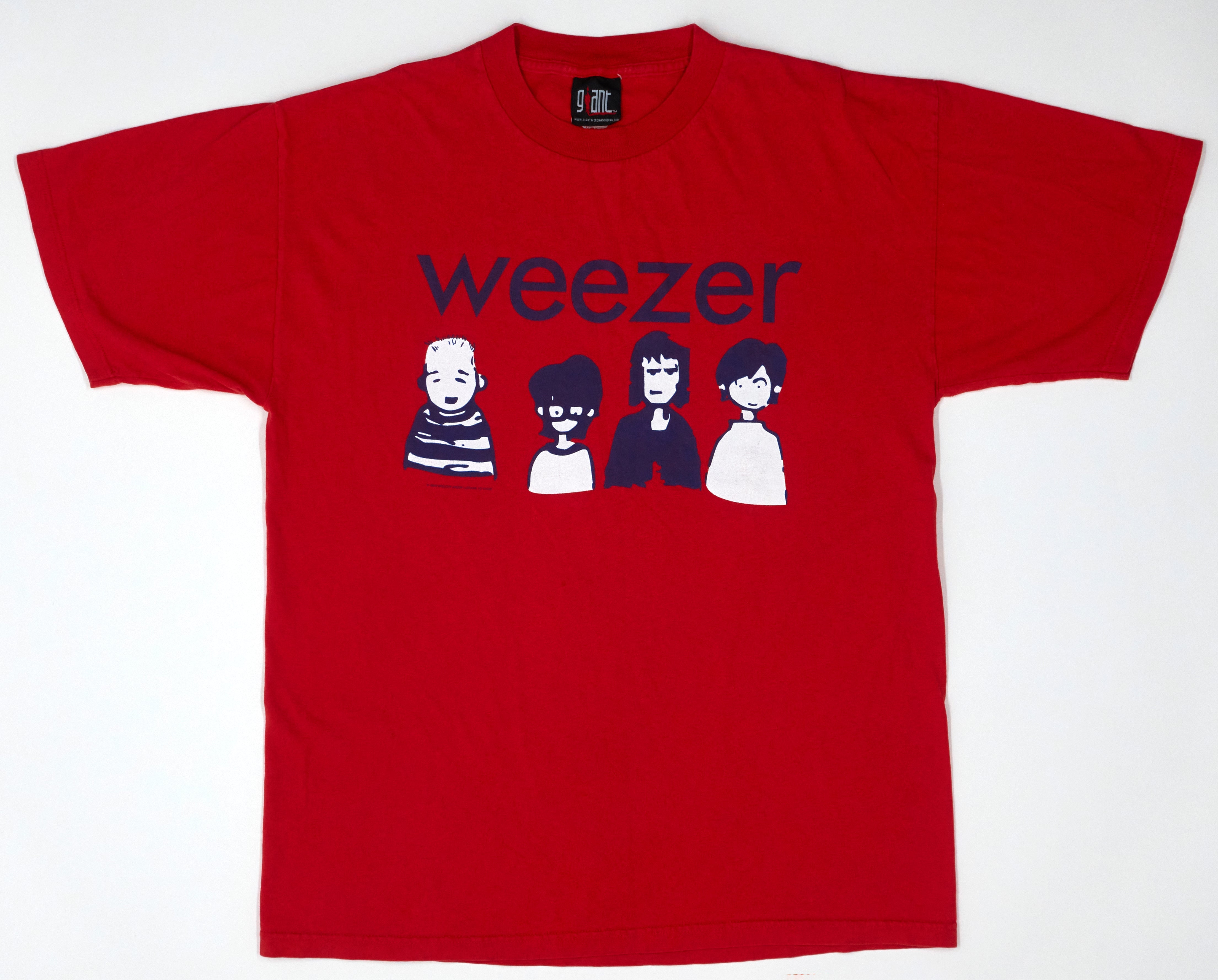 Weezer - Cartoon Band 2000 (Green Album) Tour Shirt Size Large