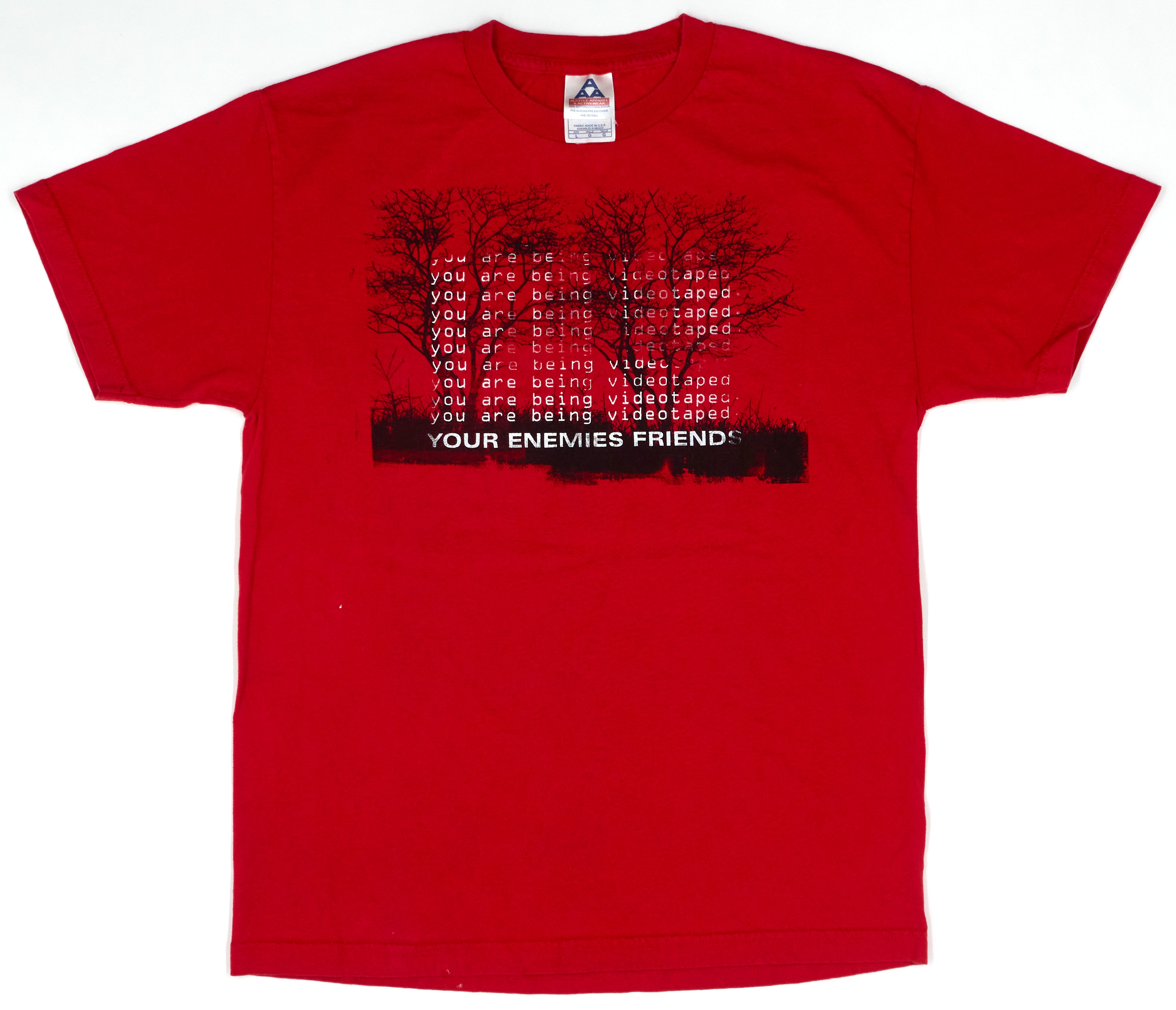 Your Enemies Friends – You Are Being Videotaped 2004 Tour Shirt Size Large