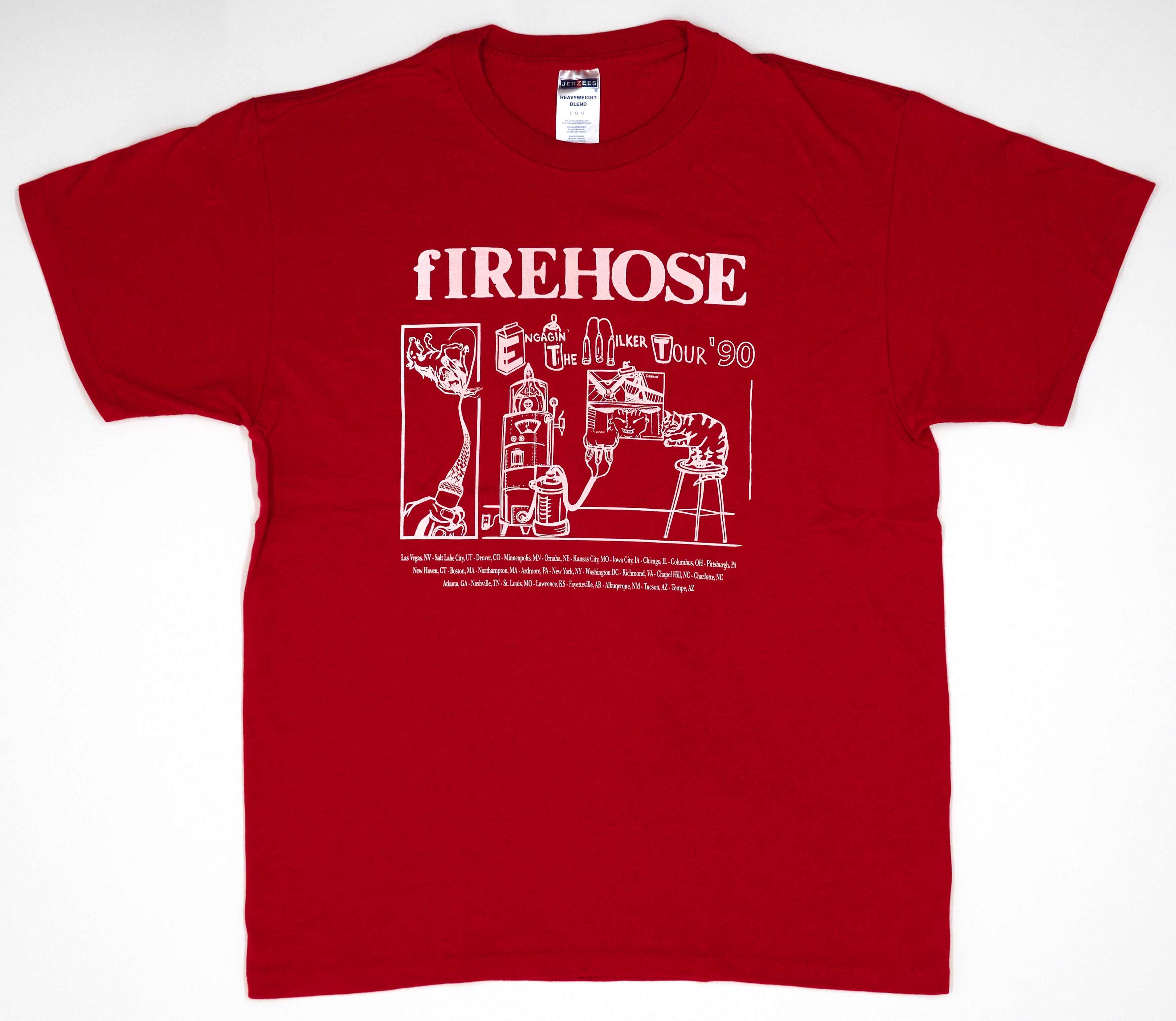 fIREHOSE - Engagin' the Milker 1990 Tour (Bootleg By Me) Shirt Size Large