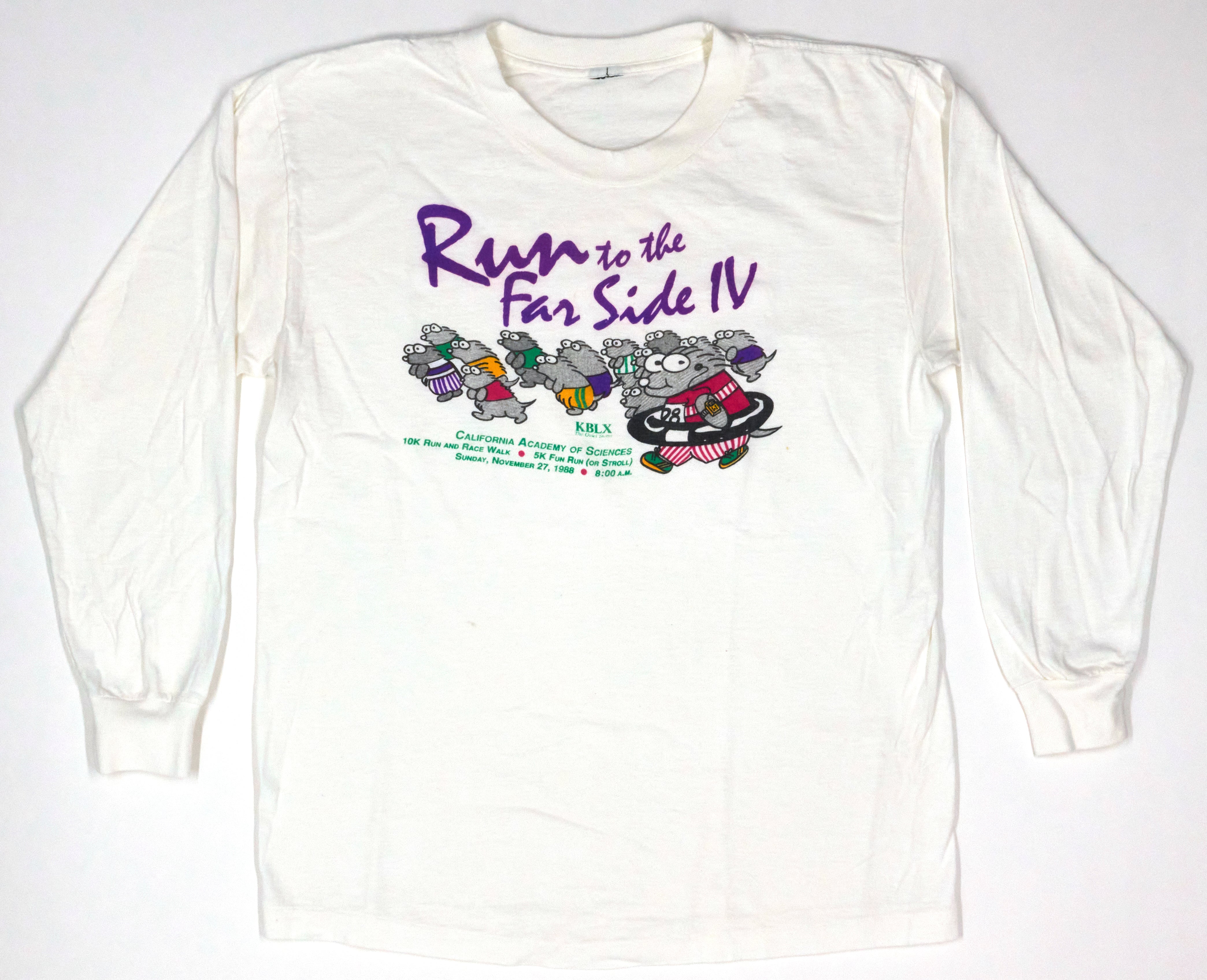 the Far Side – Run To The Far Side IV 1988 Long Sleeve Shirt Size Large