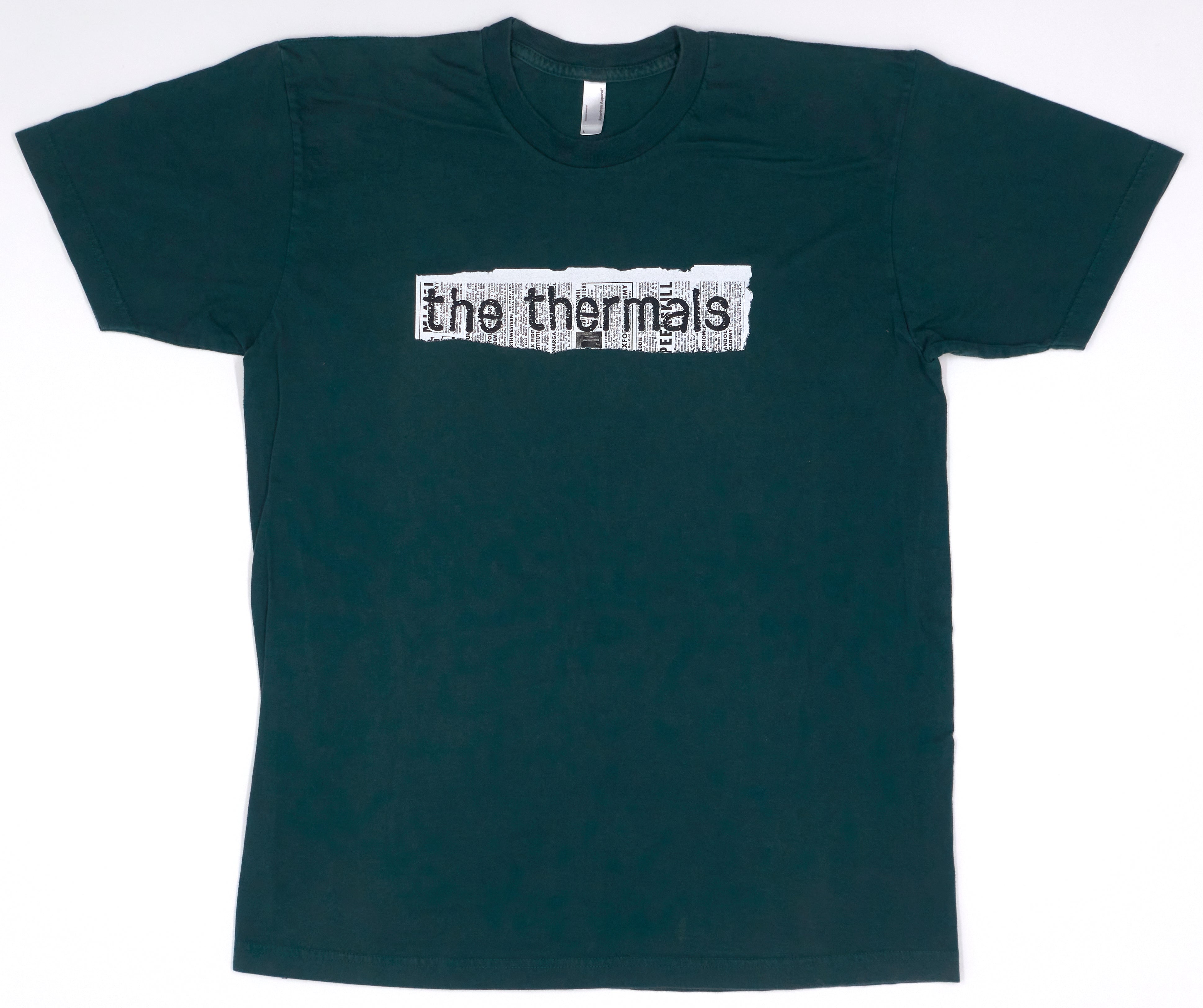 Thermals - Newspaper Print Logo Tour Shirt Size Large