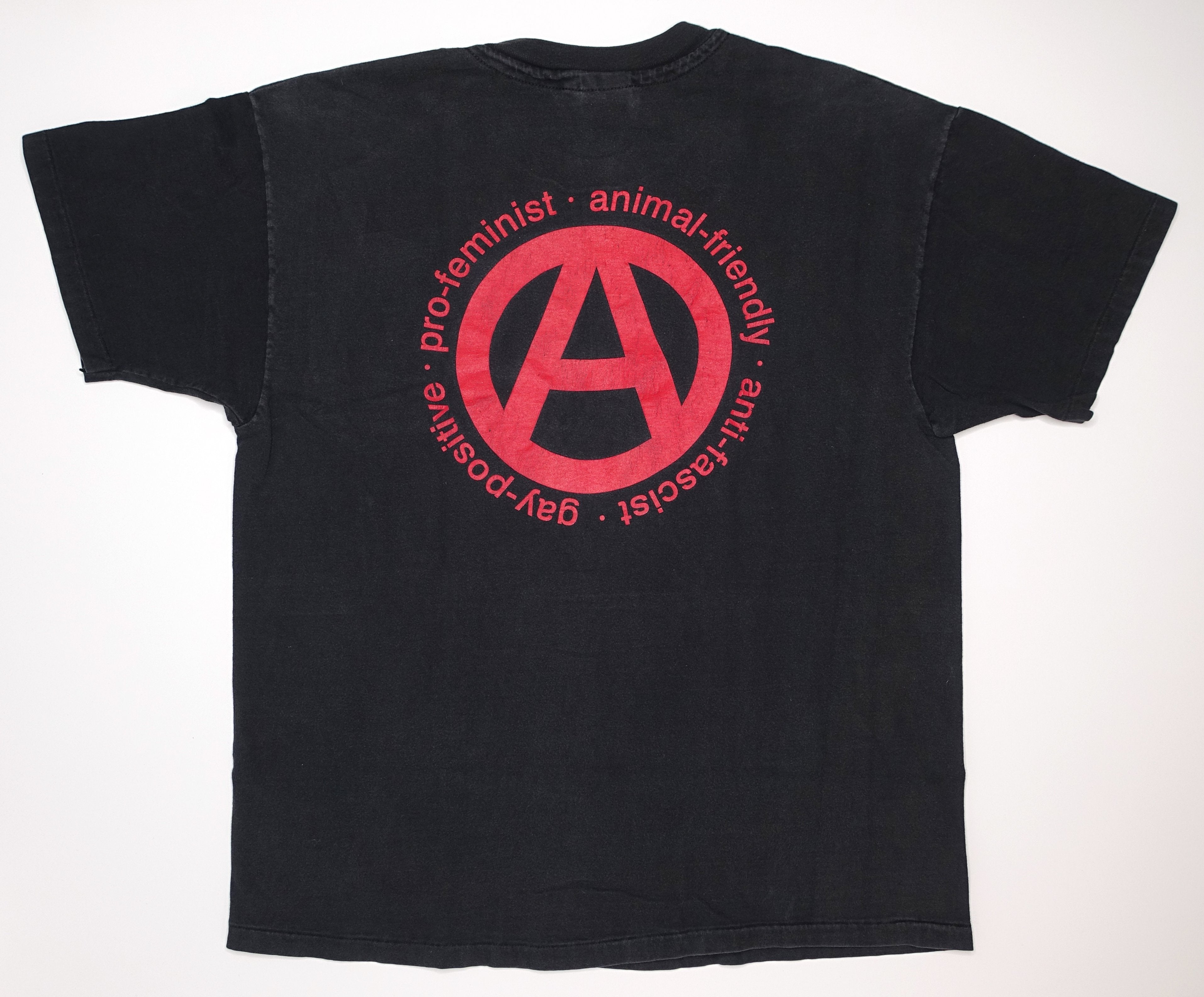 Propagandhi - I'd Rather Be Flag Burning 1994 Tour Shirt Black Size XL