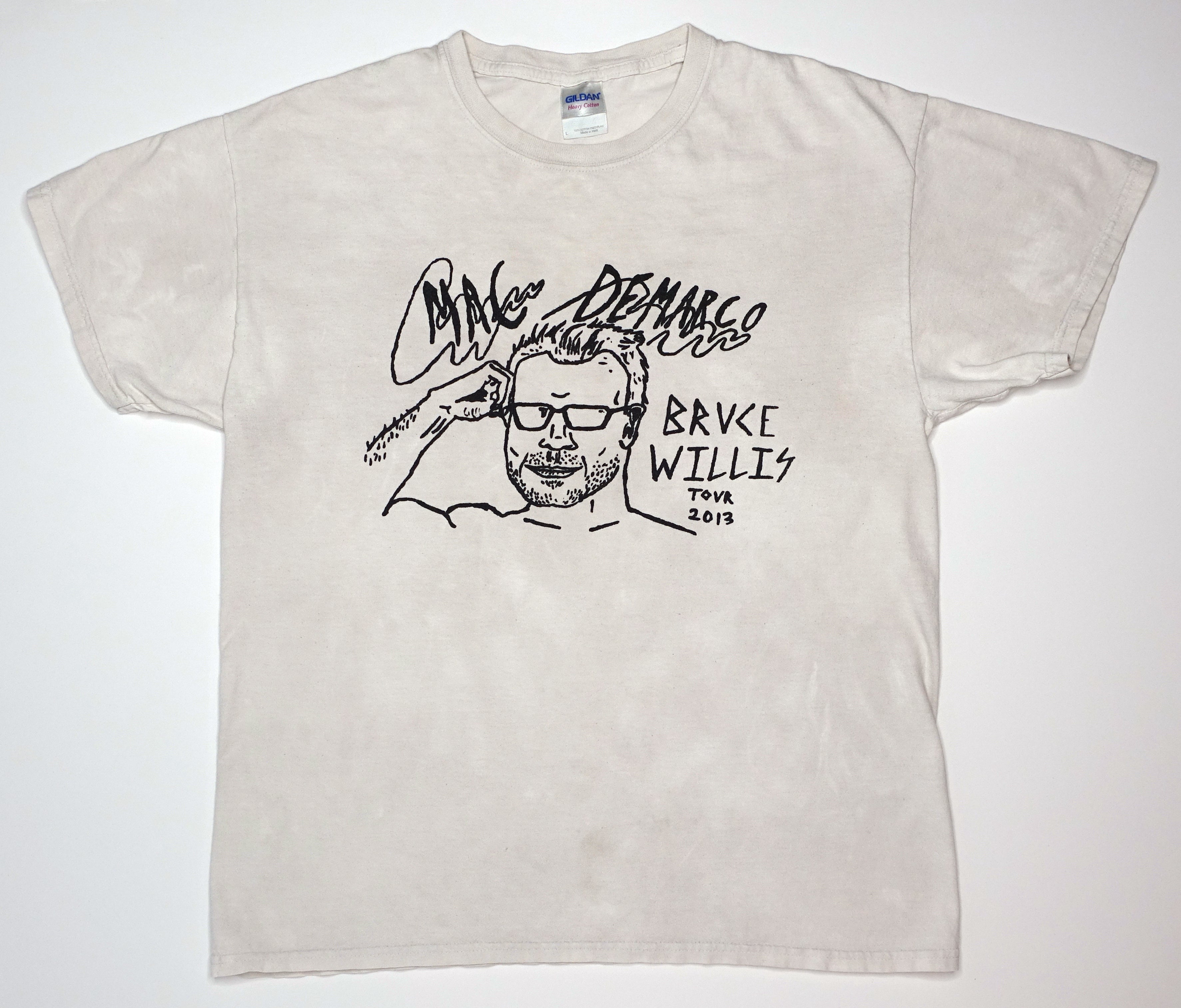 Mac Demarco - Bruce Willis Tour 2013 Shirt Size Large