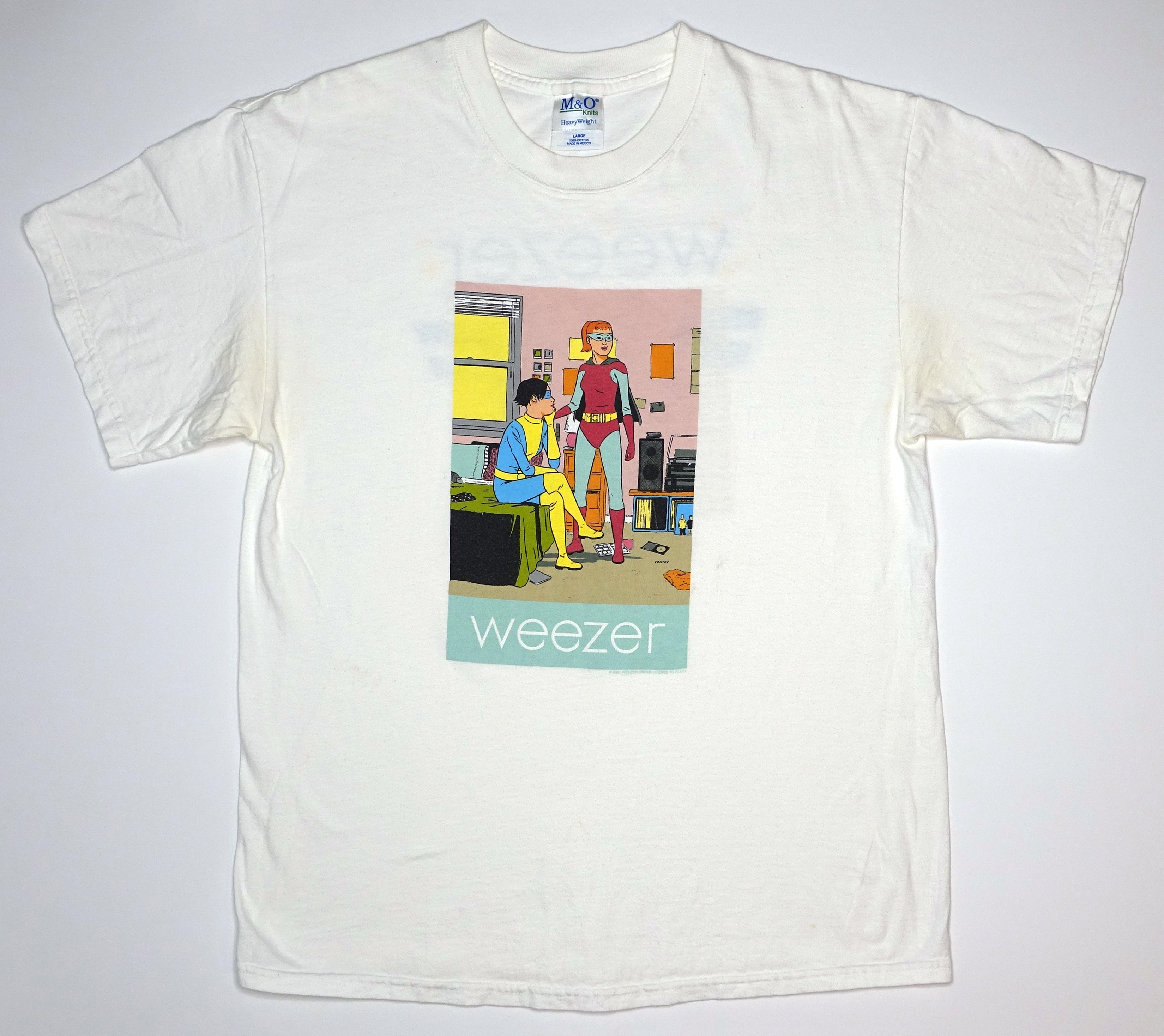 Weezer - Tomine Superhero Girls 2001 Tour Shirt Size Large