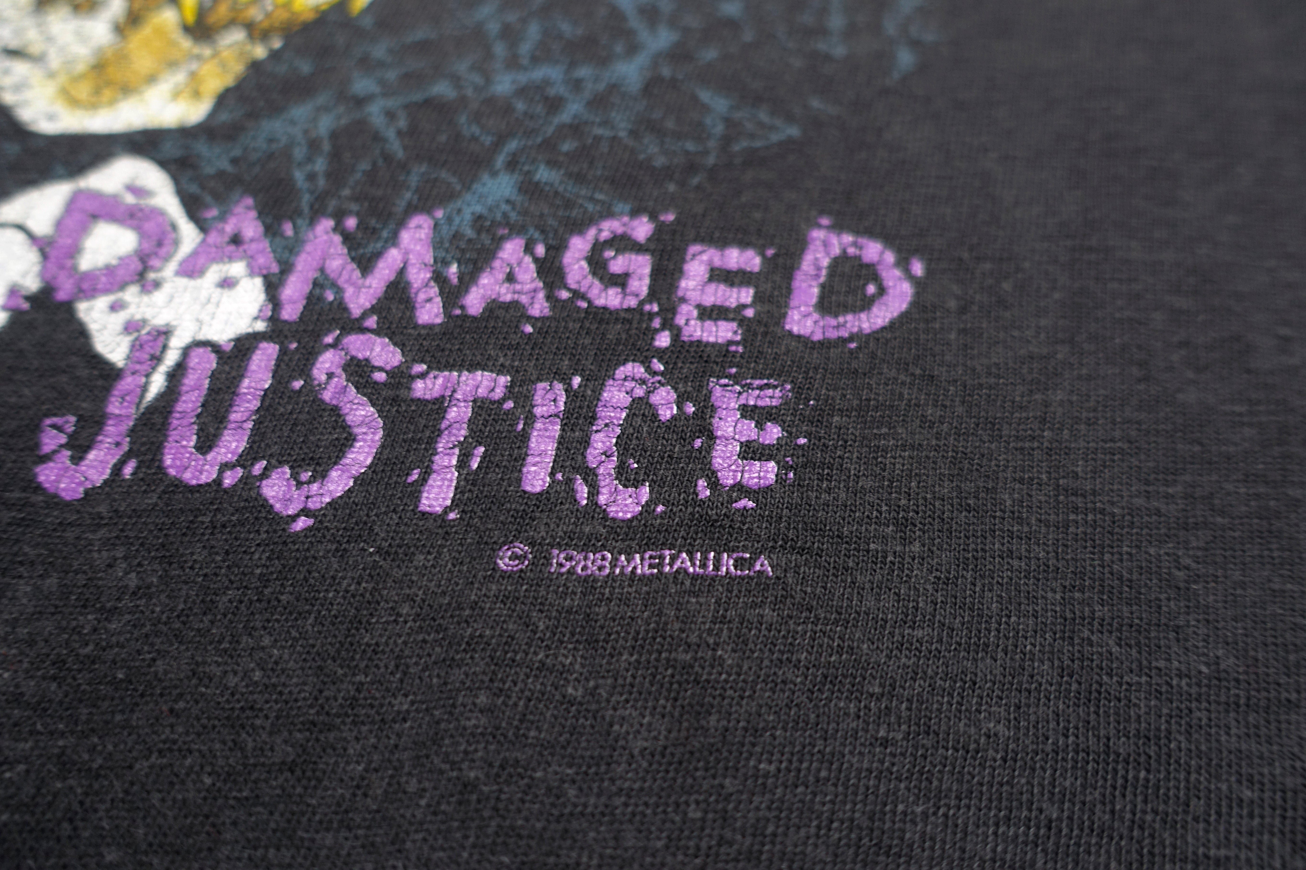 Metallica - Damaged Justice 1988 Summer Tour Shirt Size Large