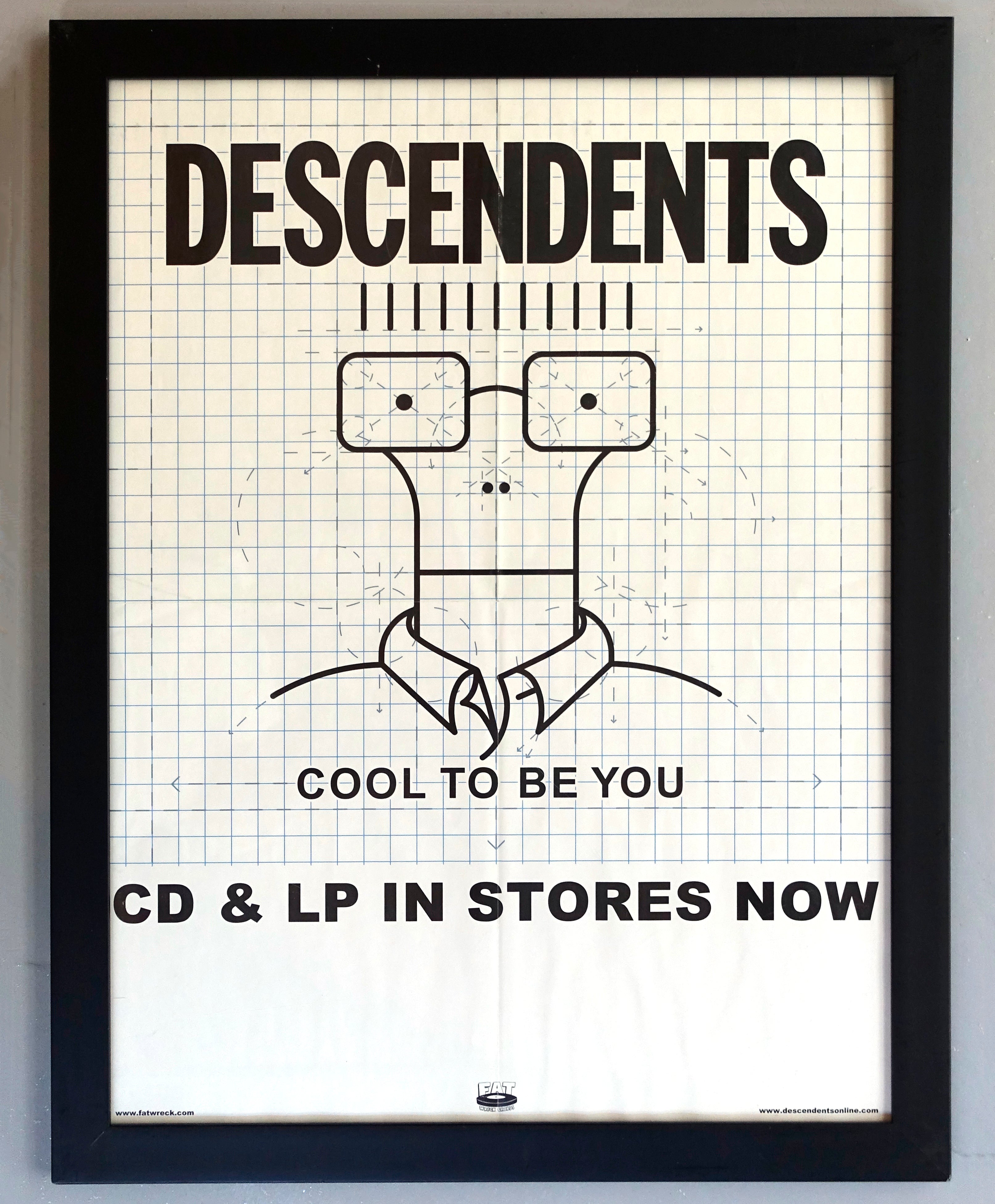 Descendents - Cool To Be You 2004 Promo Poster Approx 24" X 18" Framed or Unframed