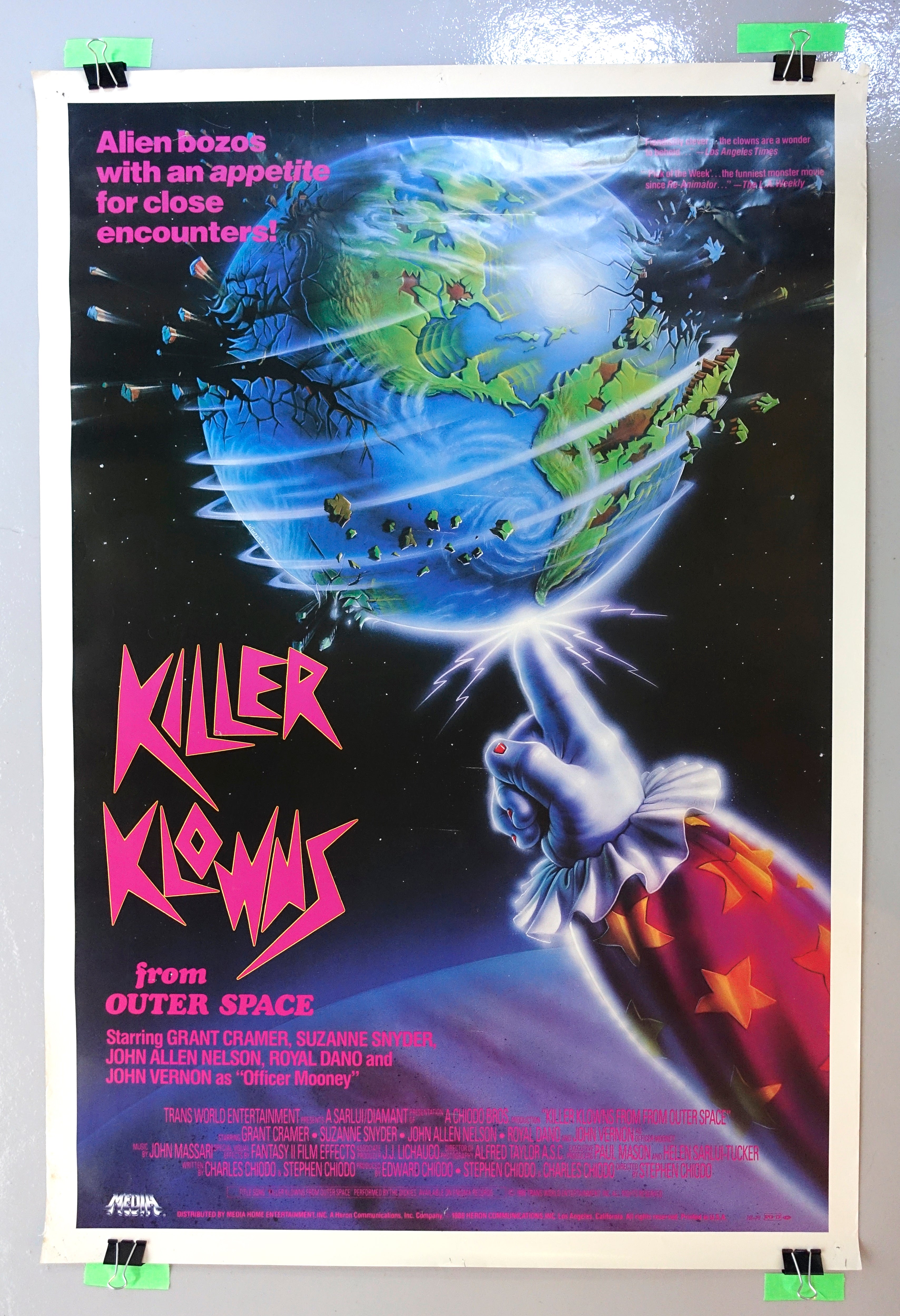 Dickies / Killer Klowns From Outer Space 1988 Promo Poster Approx 40" X 28" Unframed