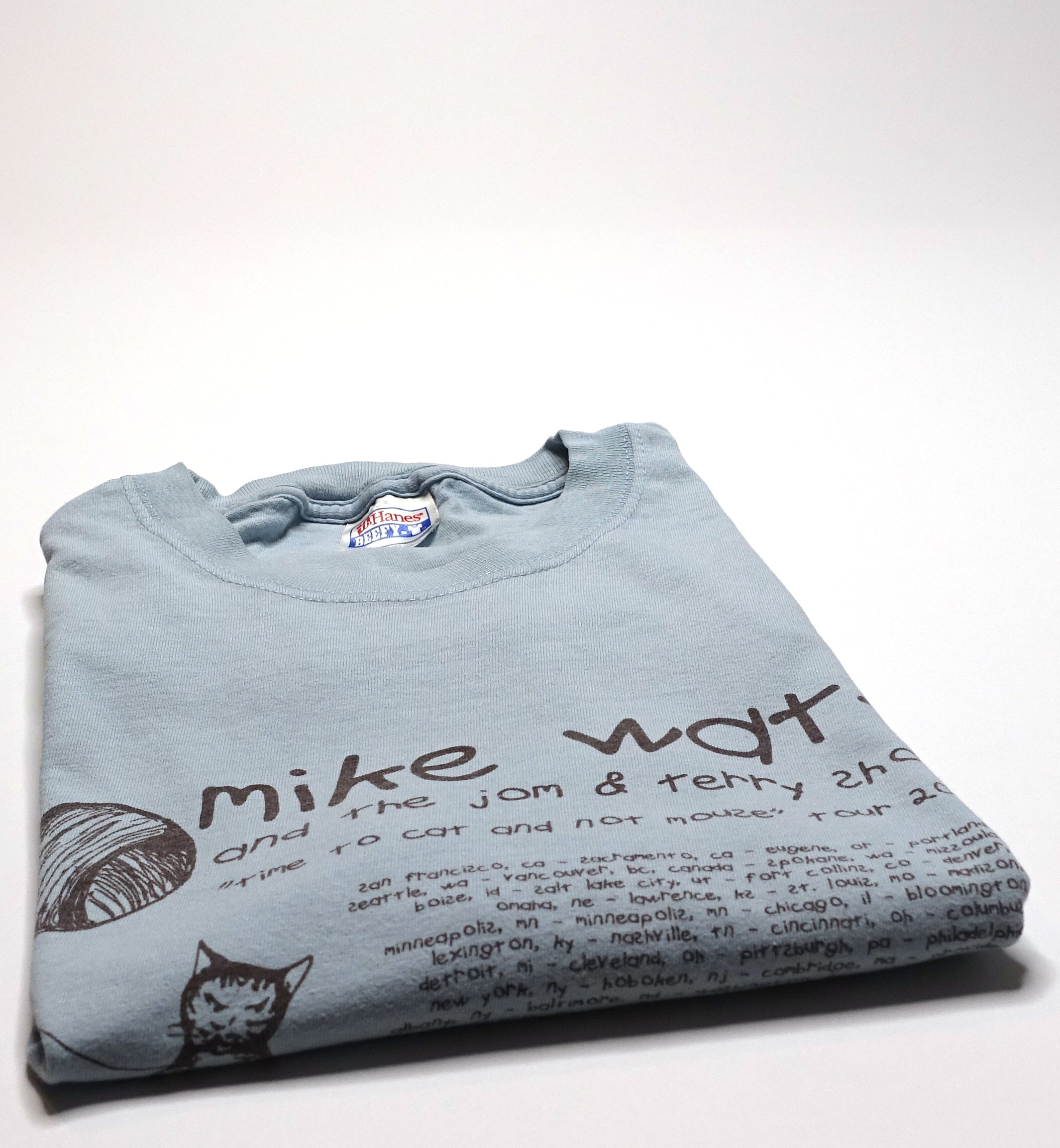 Mike Watt - Time To Cat And Not Mouse 2001 Tour Shirt Size XL