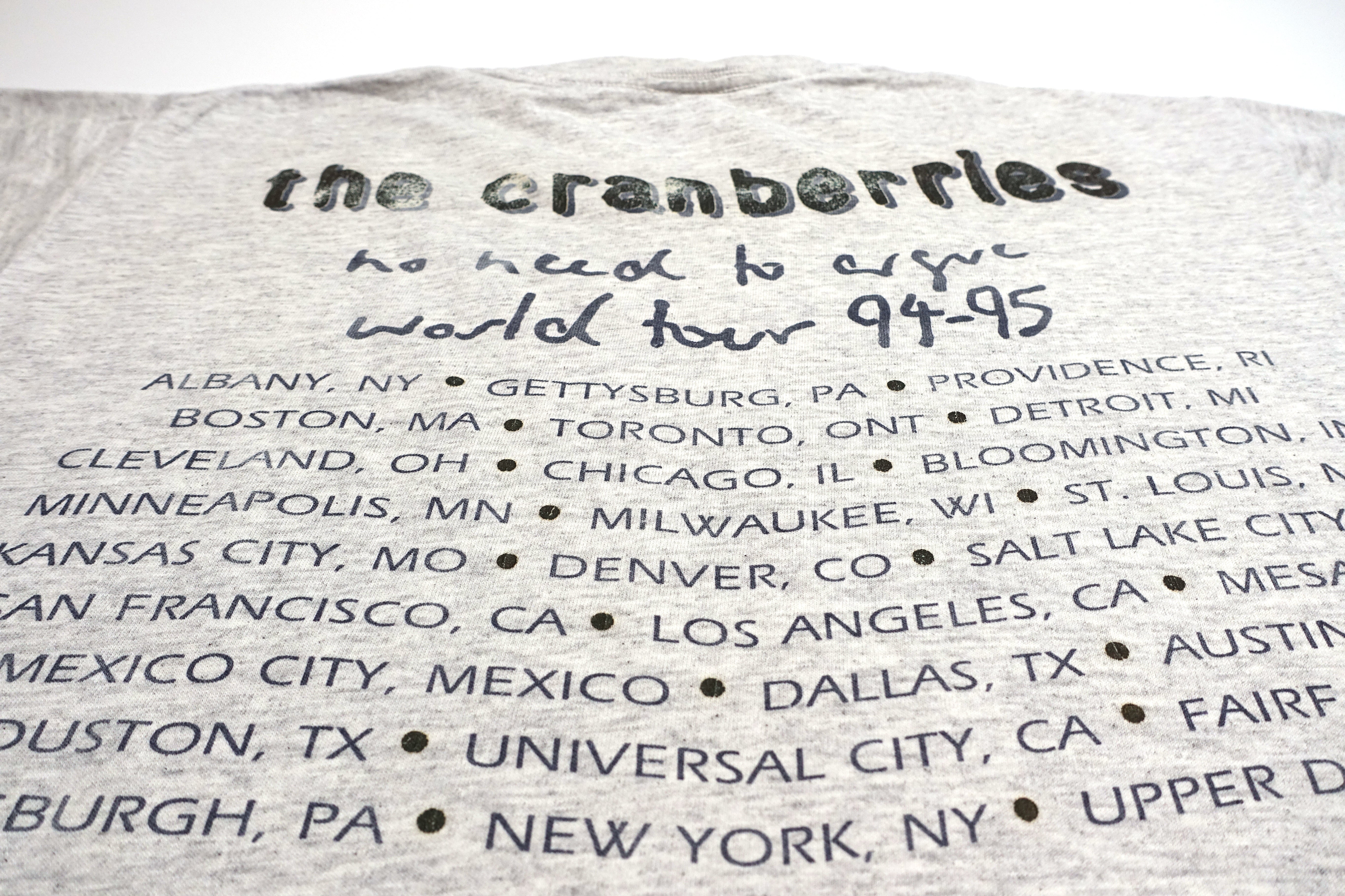 Cranberries - No Need To Argue 1994-95 World Tour Shirt Size Large