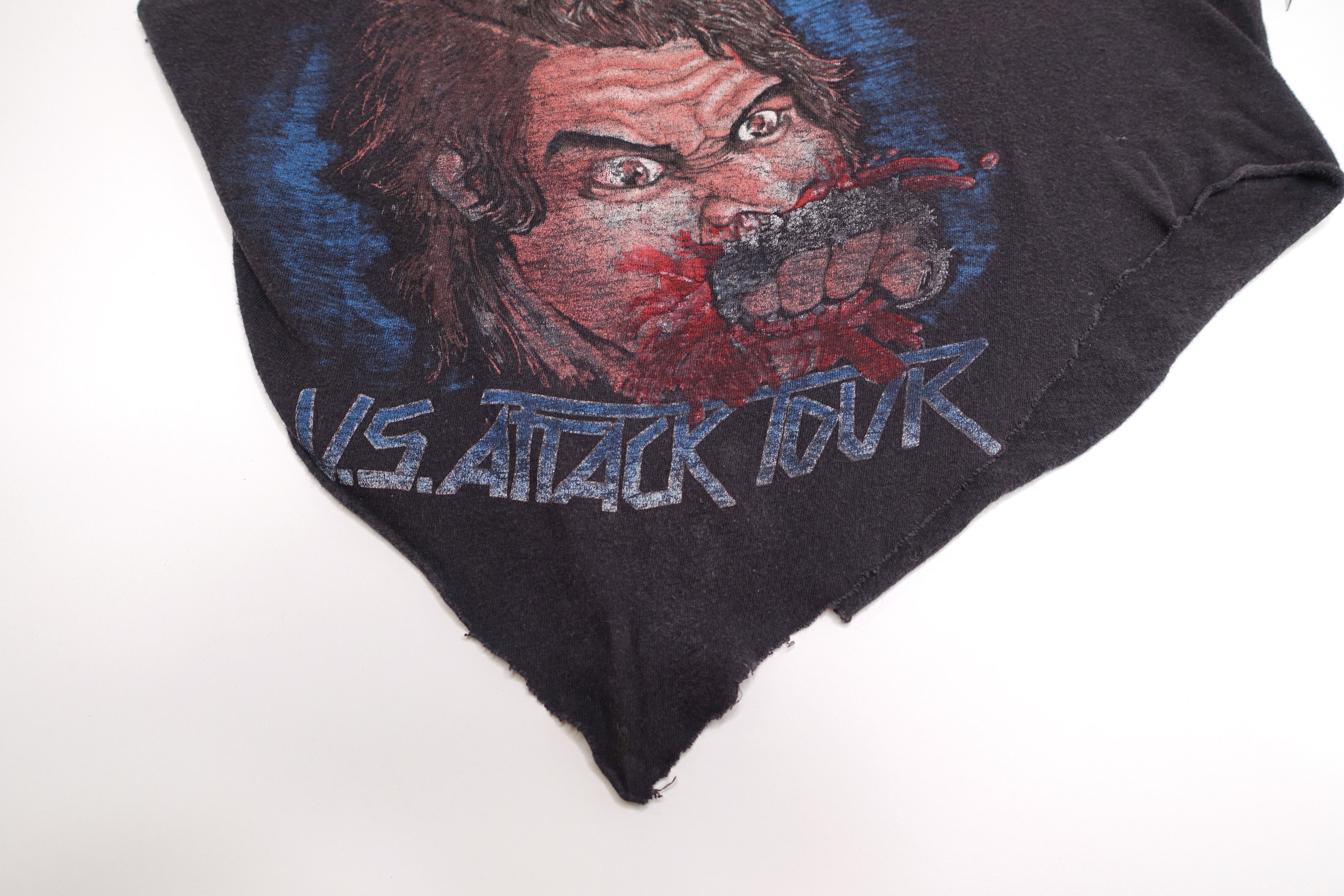 Anthrax – Original Fistful Of Metal / US Attack Tour 1984 (Severely Cropped) Shirt Size Small