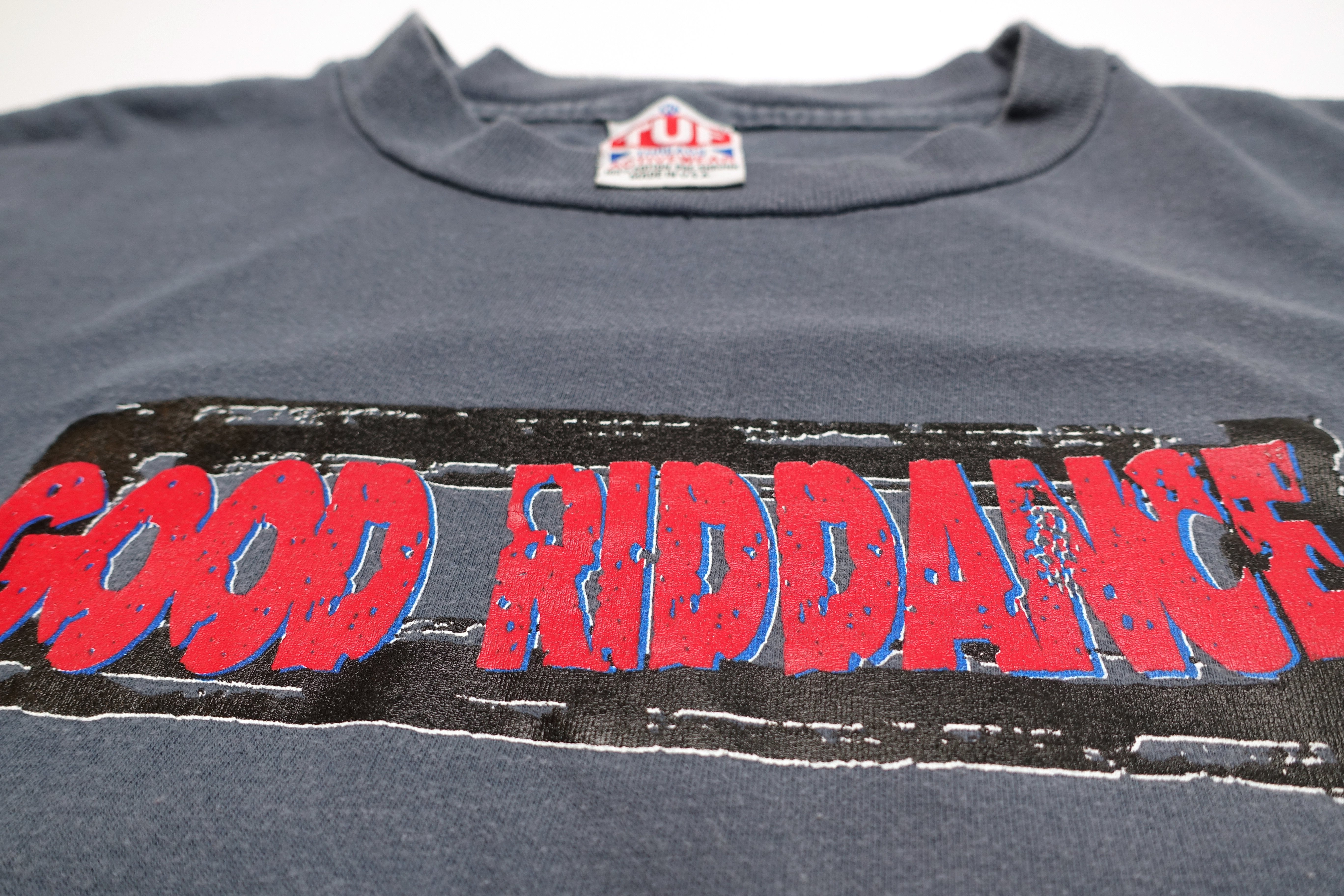 Good Riddance - A Comprehensive Guide To Moderne Rebellion 1996 Tour Shirt (Grey / Blue)Size XL