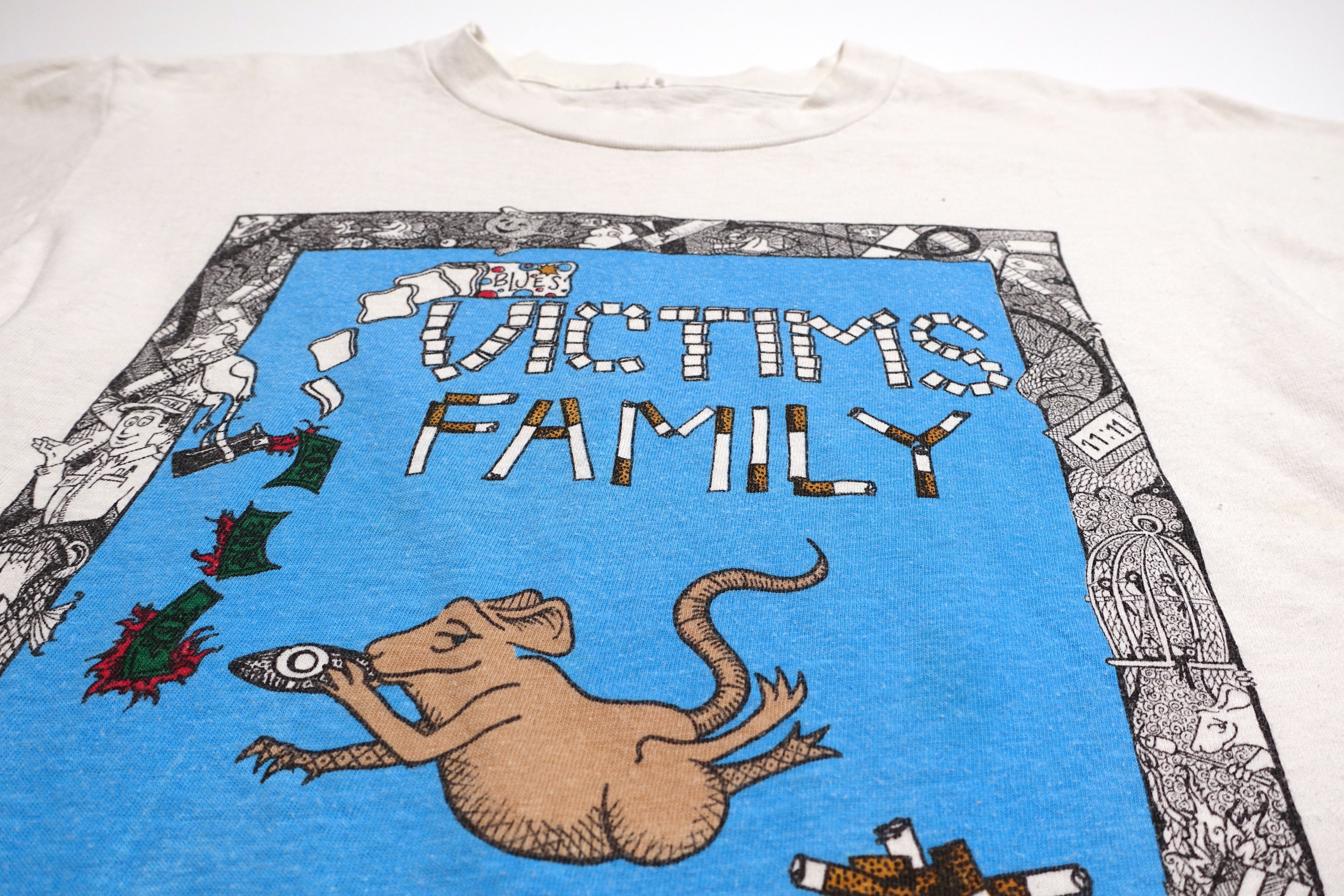 Victims Family - White Bread Blues 1990 Tour Shirt Size Large