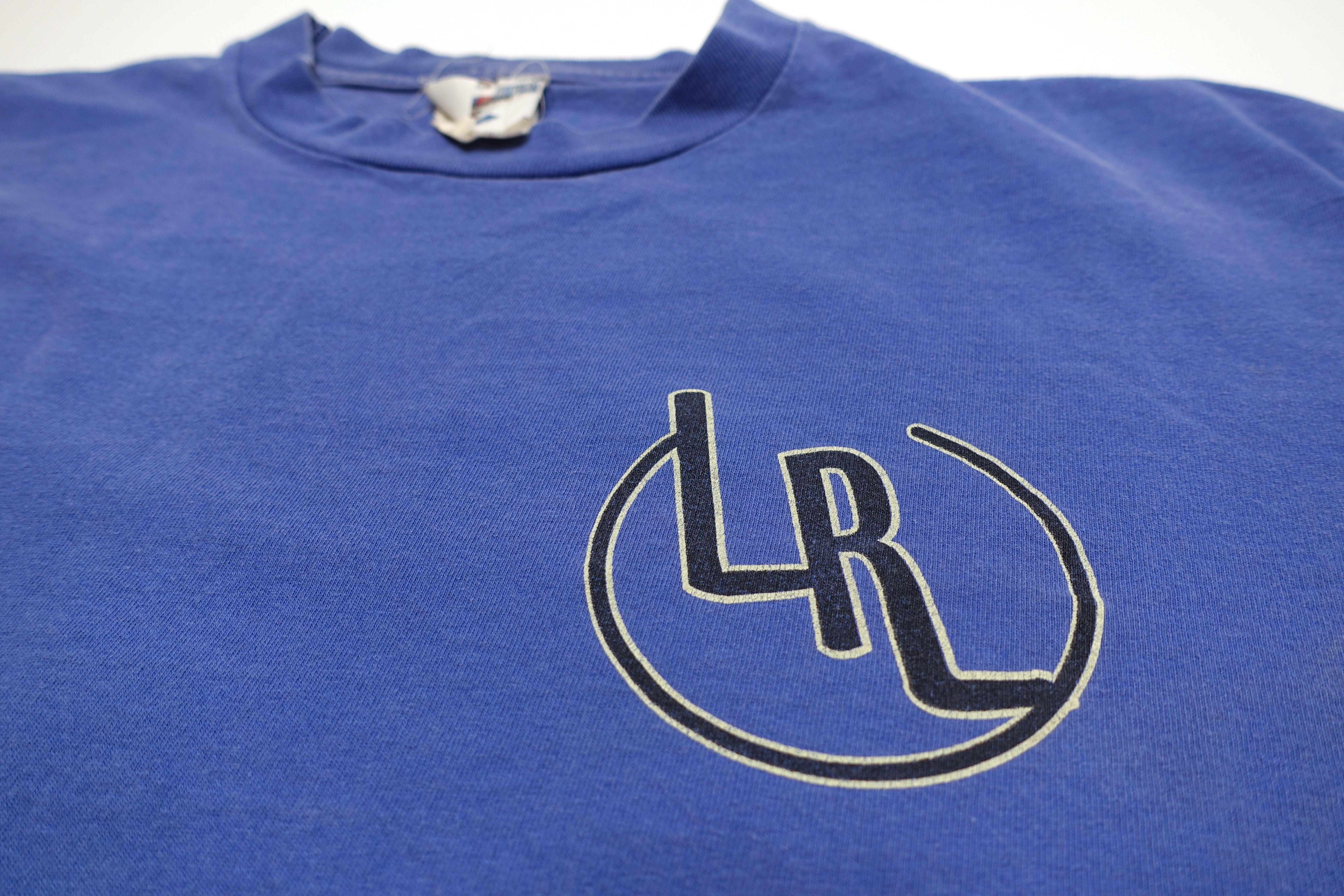 Lobster Records - 90's Oval Logo Pocket Print Shirt Size XL