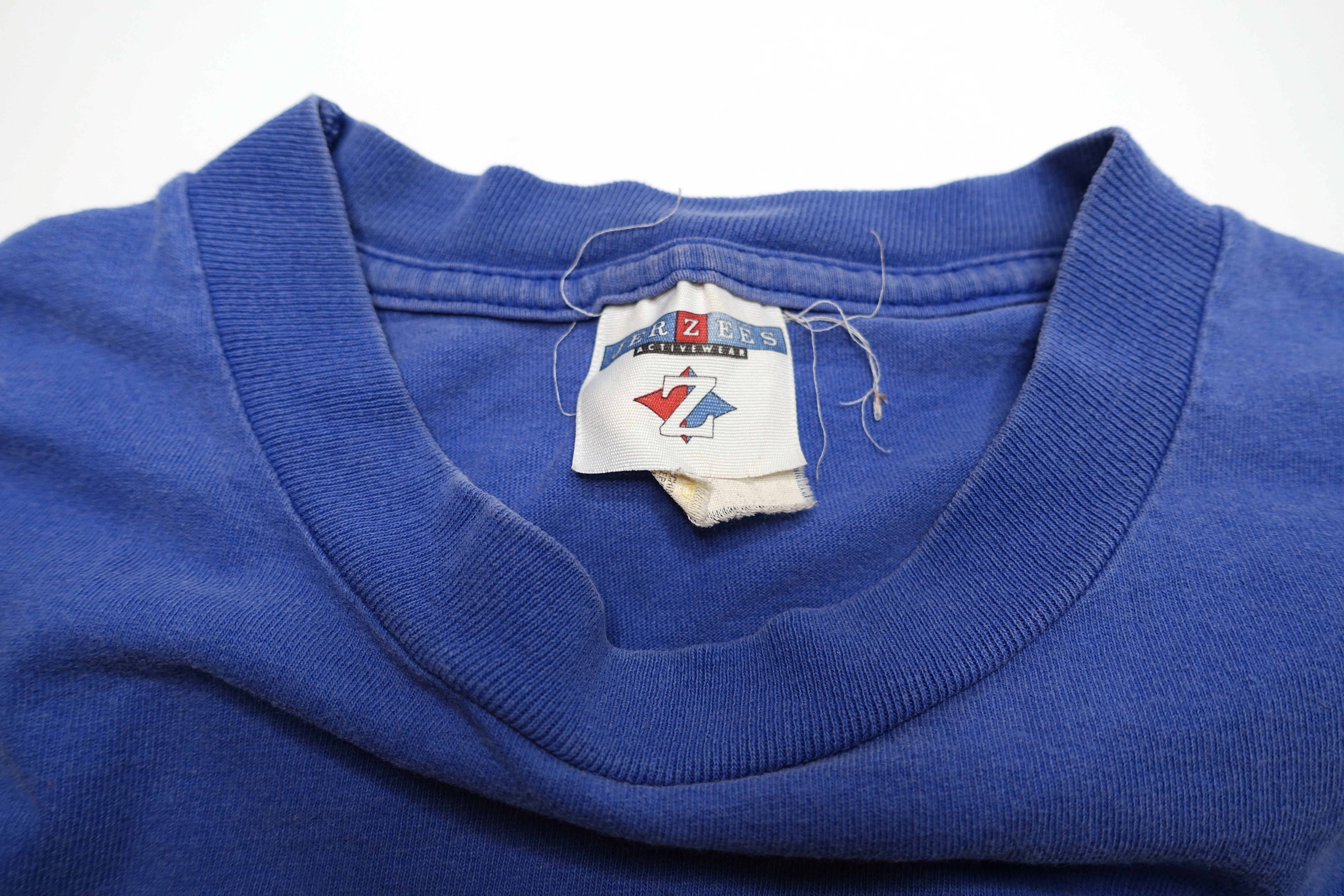 Lobster Records - 90's Oval Logo Pocket Print Shirt Size XL