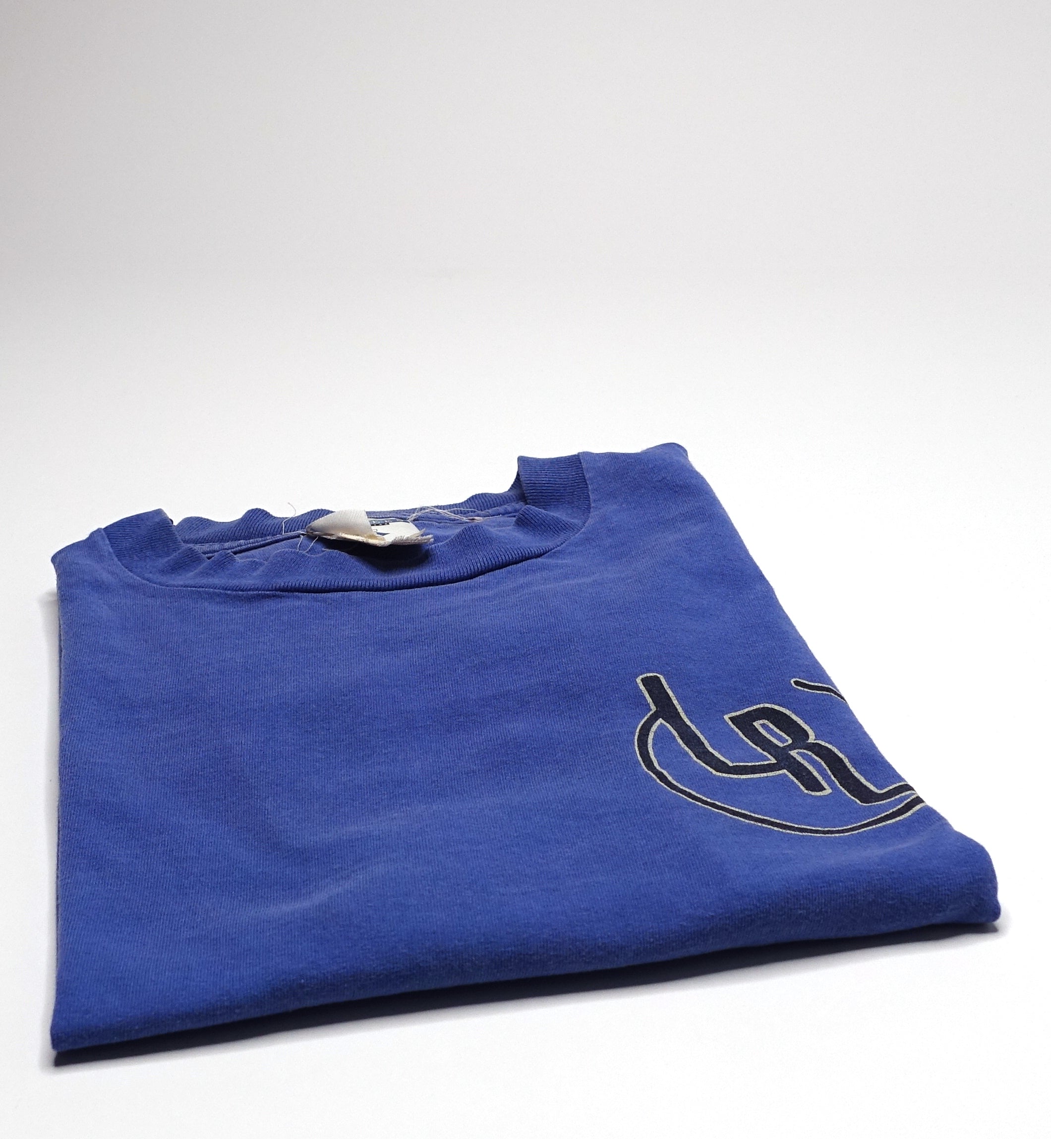 Lobster Records - 90's Oval Logo Pocket Print Shirt Size XL