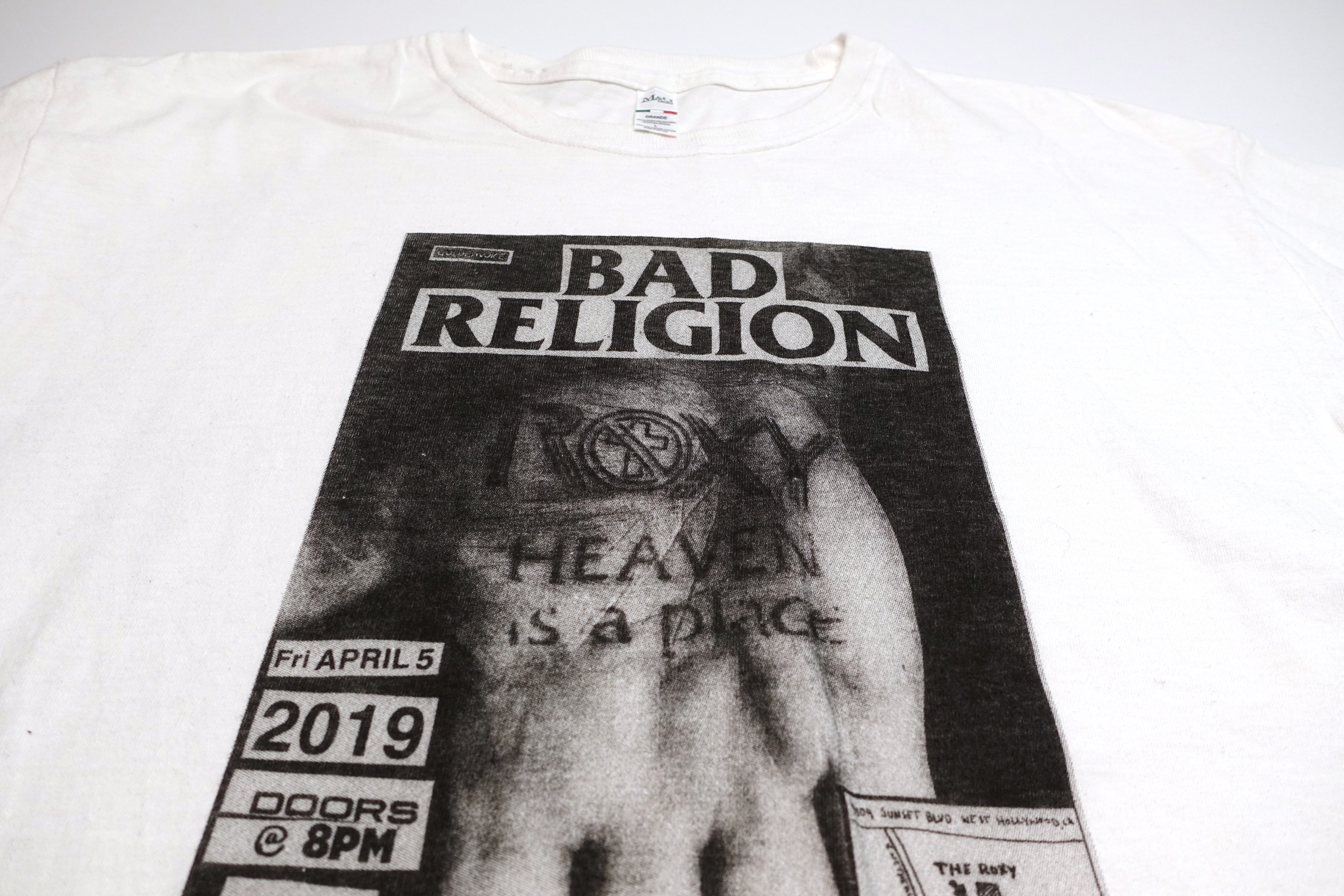 Bad Religion - the Roxy / Heaven Is A Place Shirt Size Large