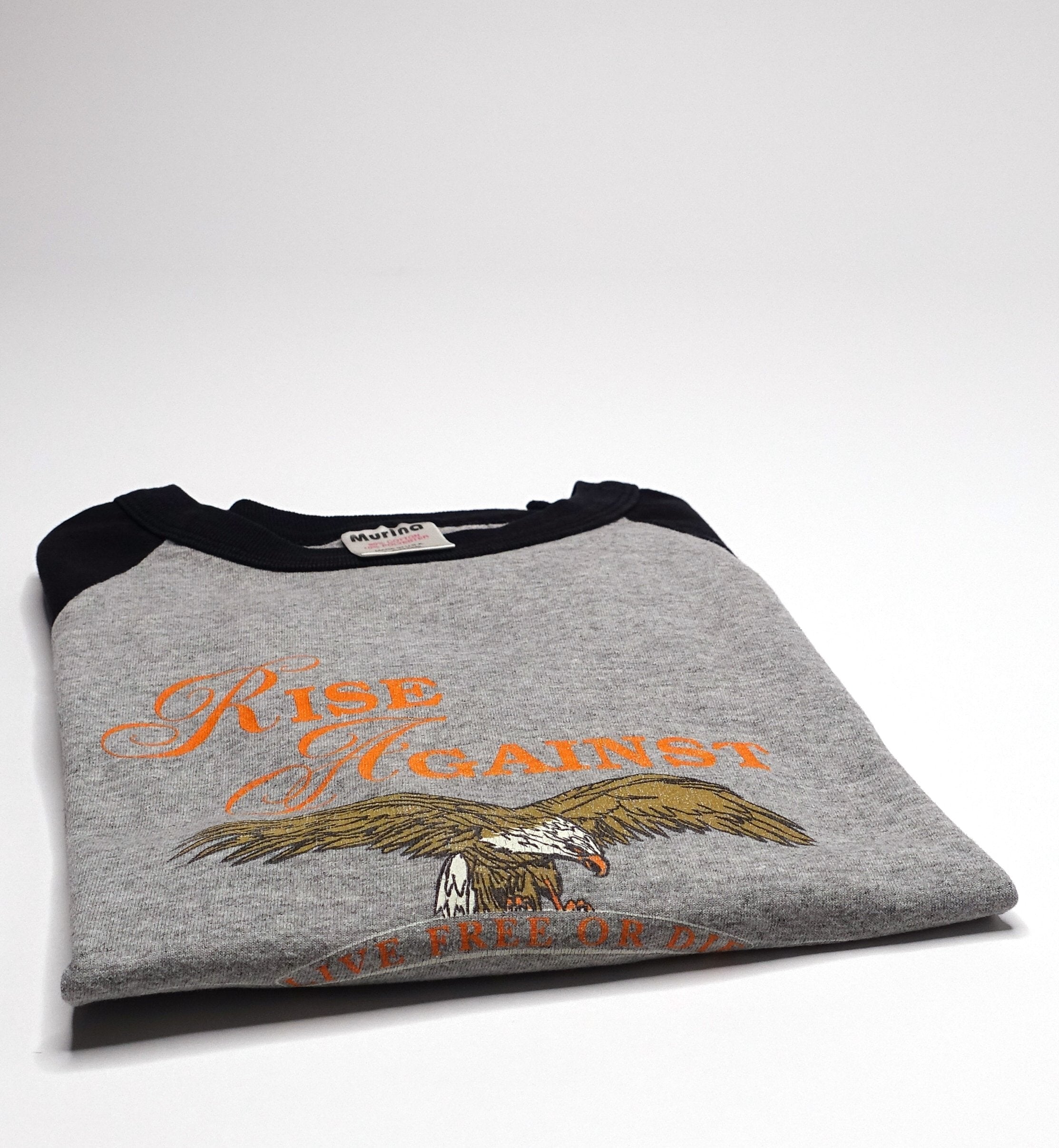 Rise Against – Live Free Or Die Raglan Tour Shirt Size Large