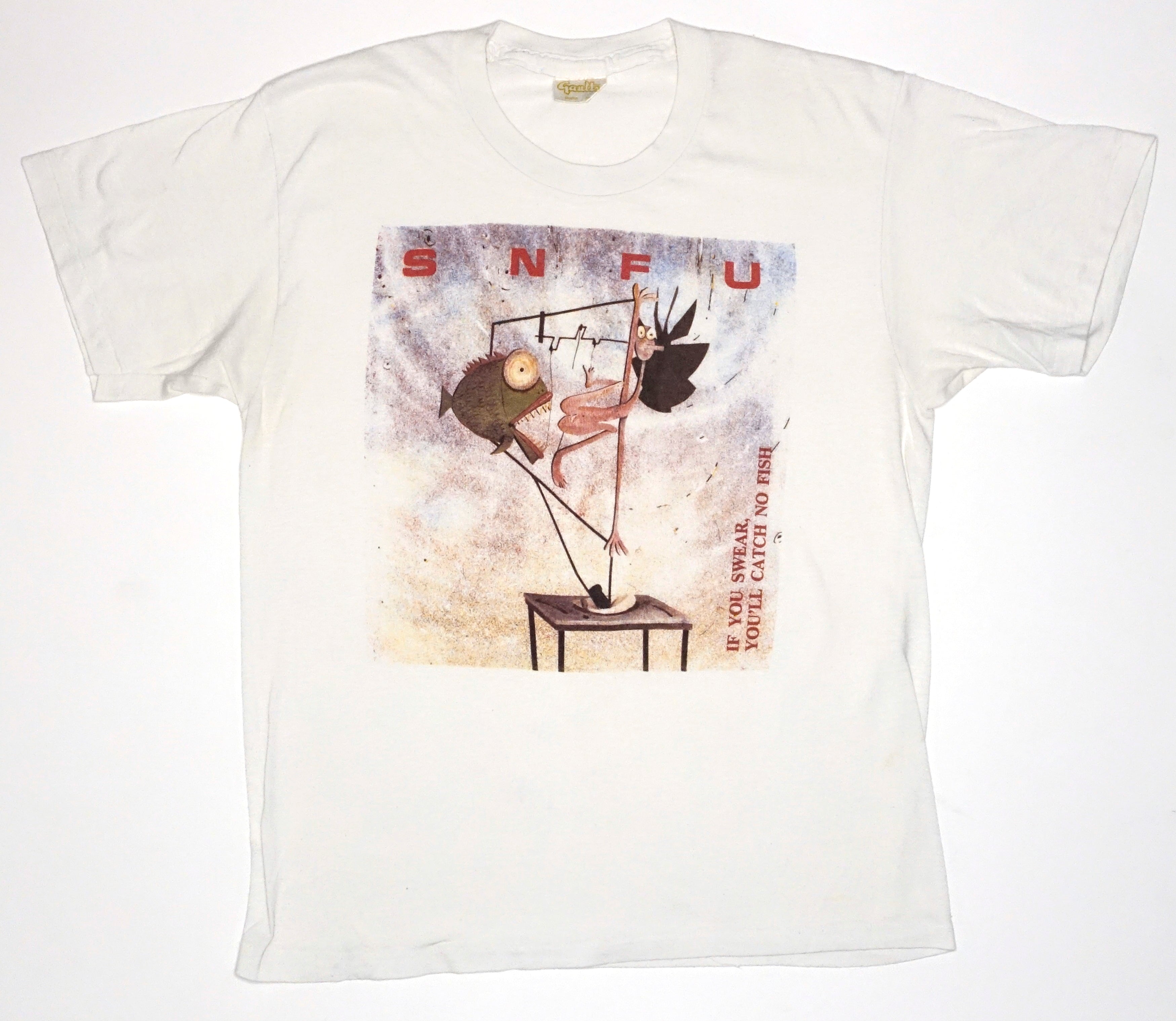 SNFU - If You Swear You'll Catch No Fish 1986 Tour Shirt Size Large