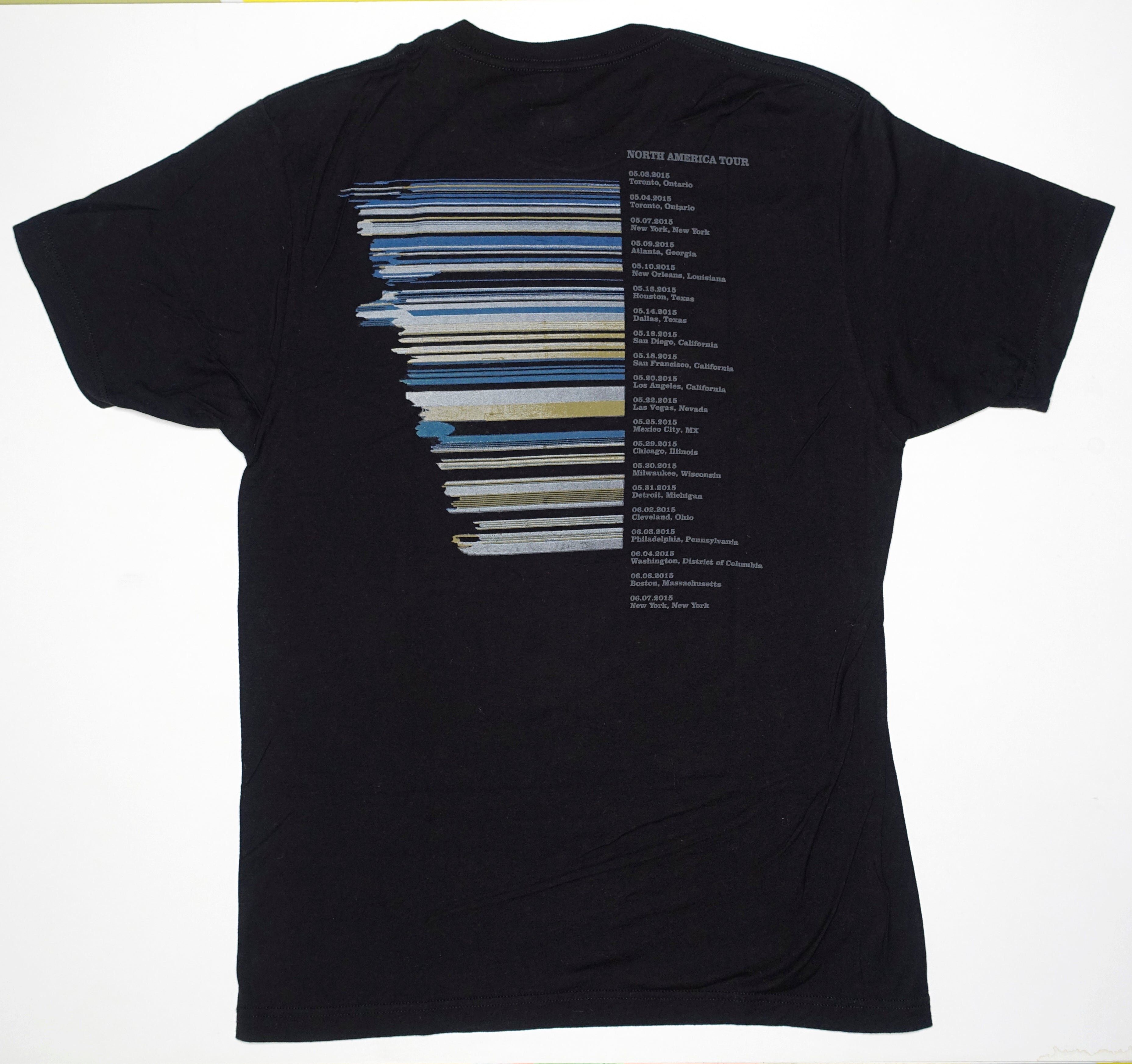 Noel Gallagher's High Flying Birds - "Lines" North American 2015 Tour Shirt Size Large