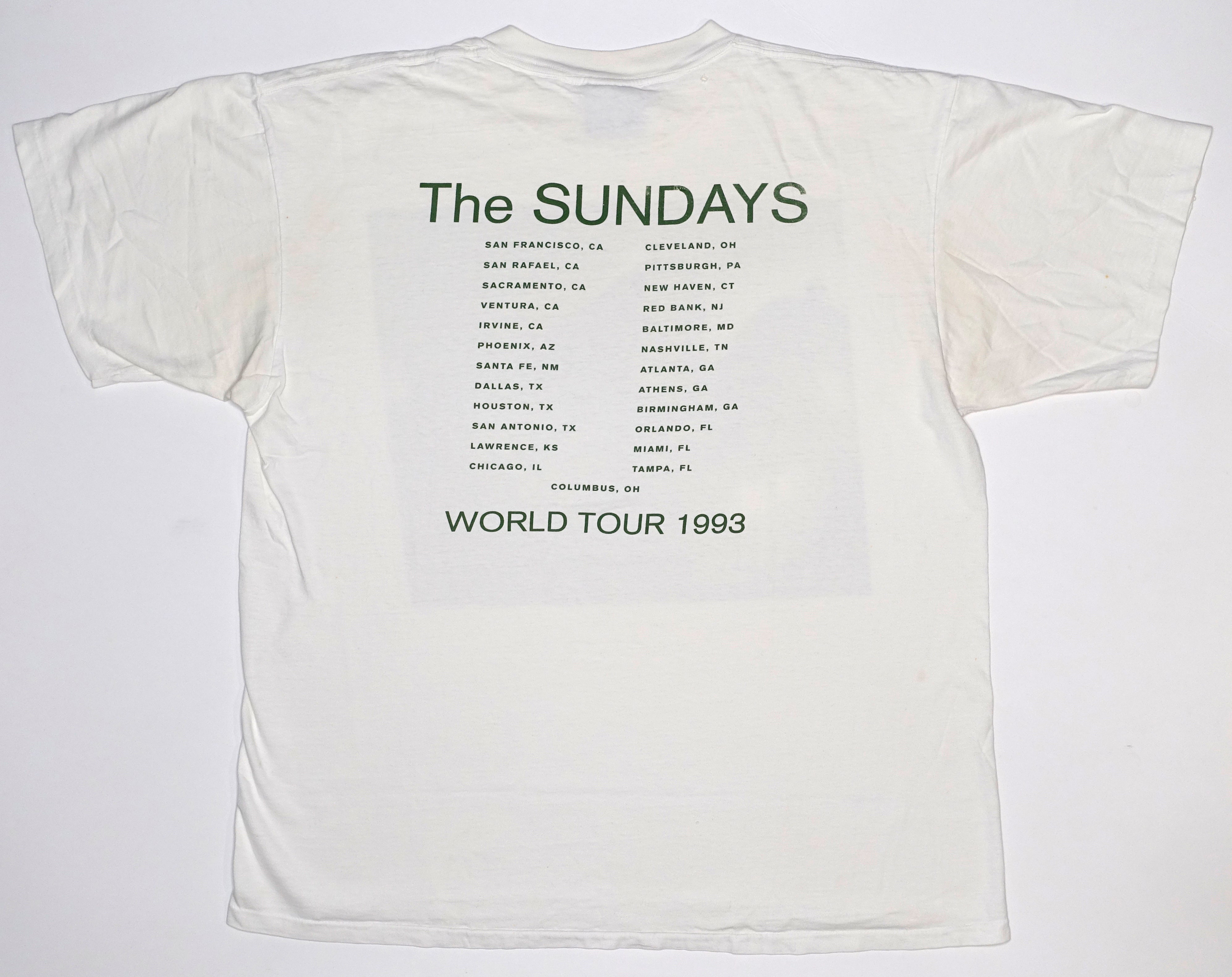 Sundays - Can't Be Sure 1993 US Tour Shirt Size XL