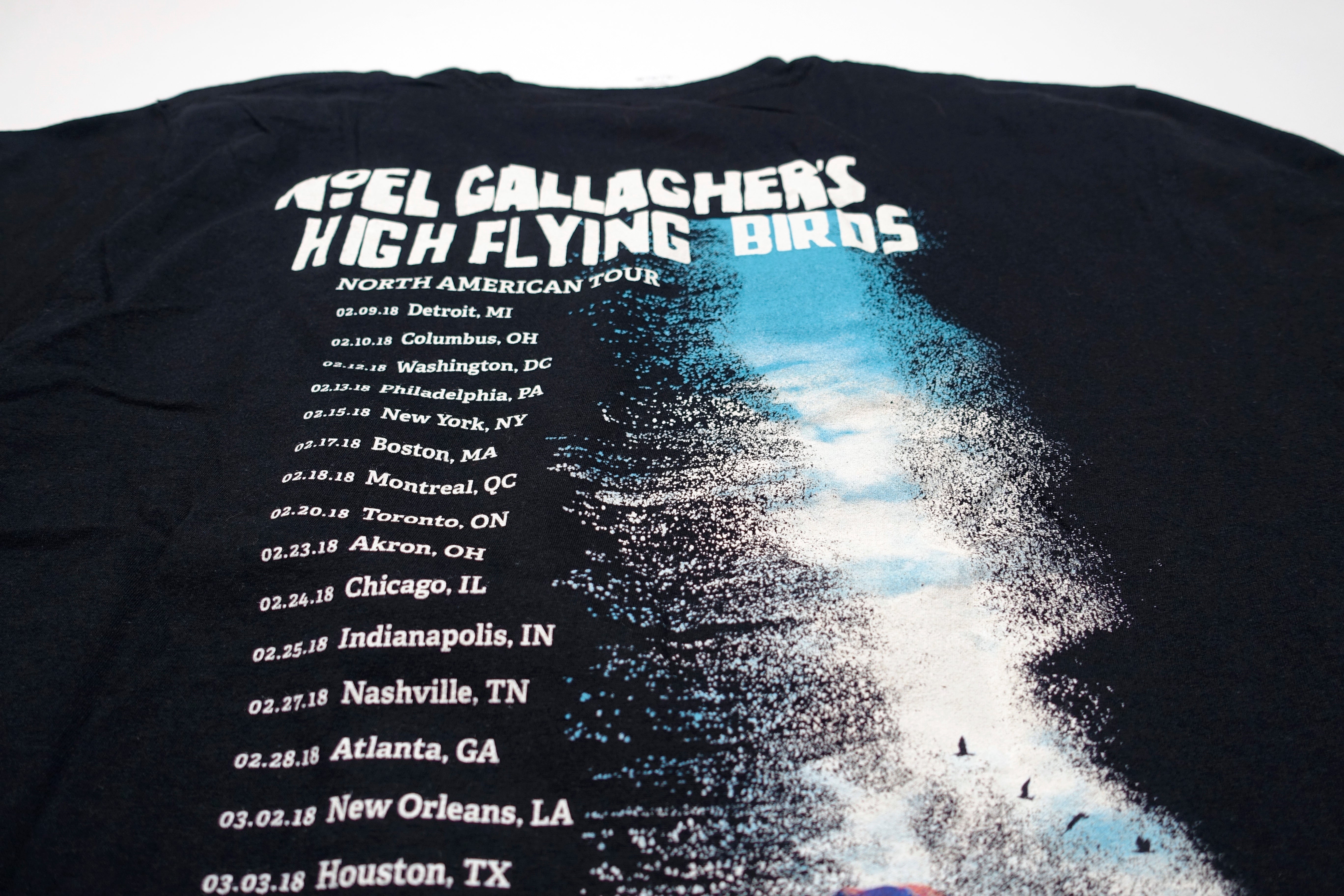 Noel Gallagher's High Flying Birds - North American 2018 Tour Shirt Size Large