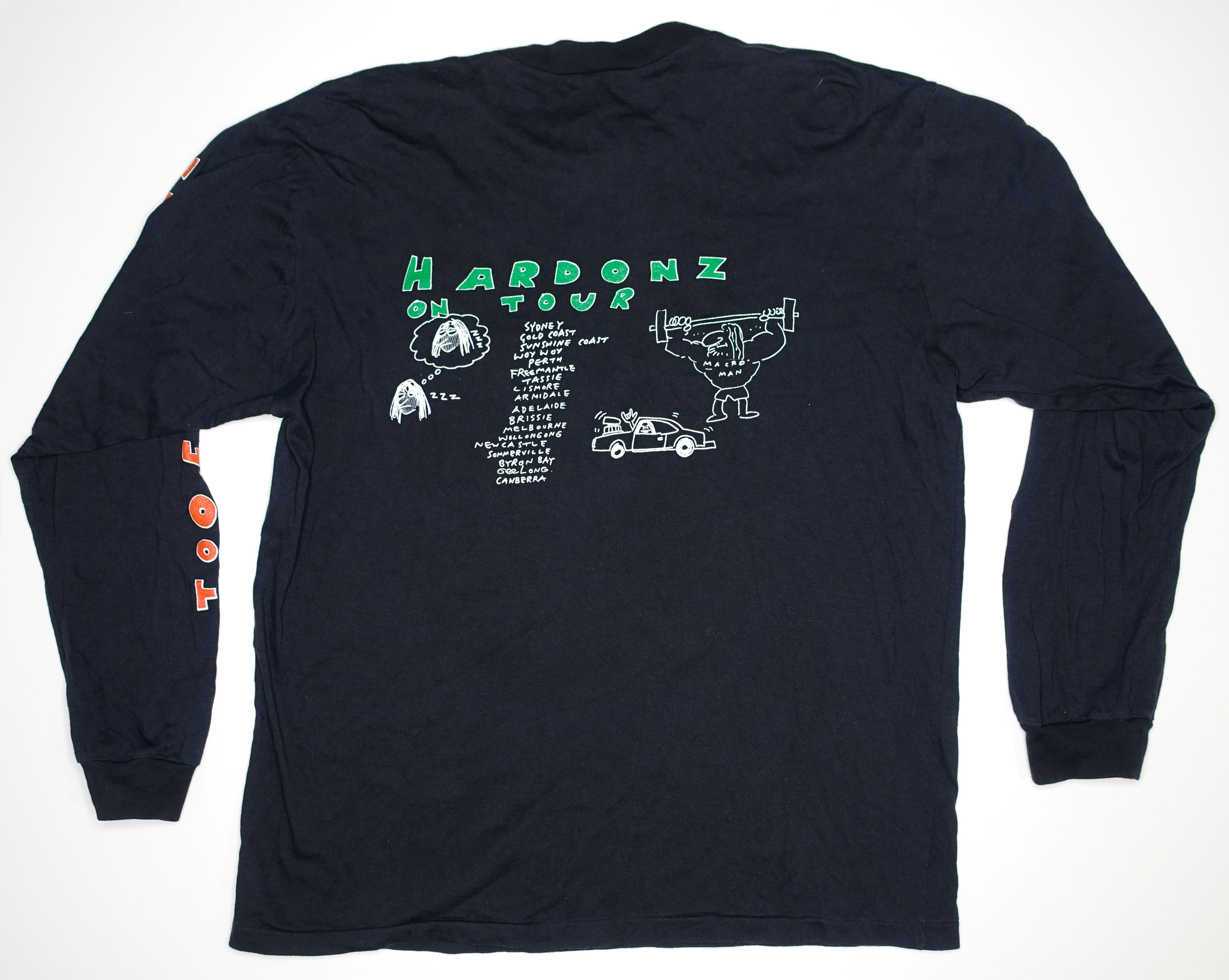 Hard-Ons - Too Far Gone Australian 1993 Tour Long Sleeve Shirt Size XL (Black)