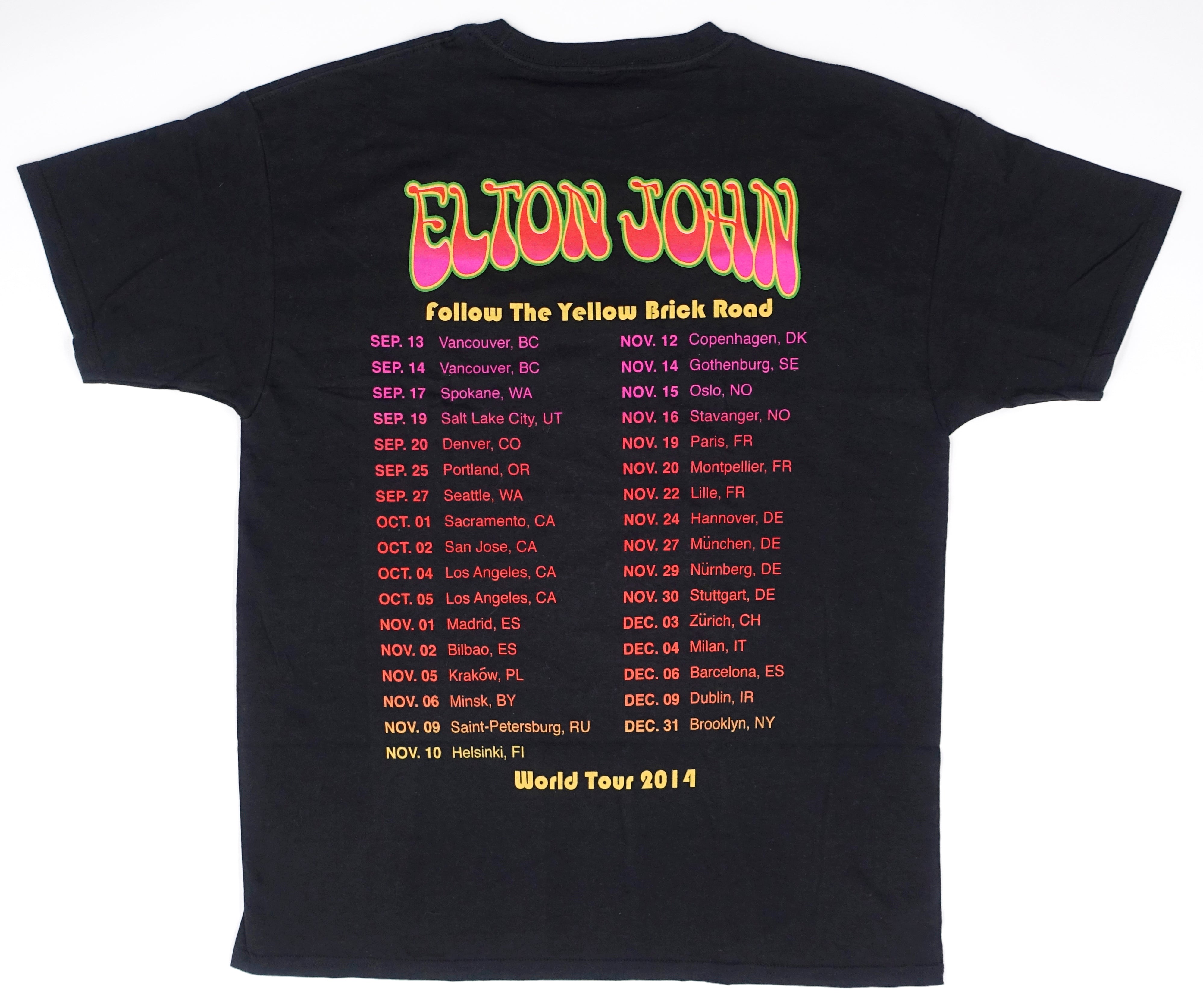 Elton John - Follow The Yellow Brick Road 2014 World Tour Shirt Size Large