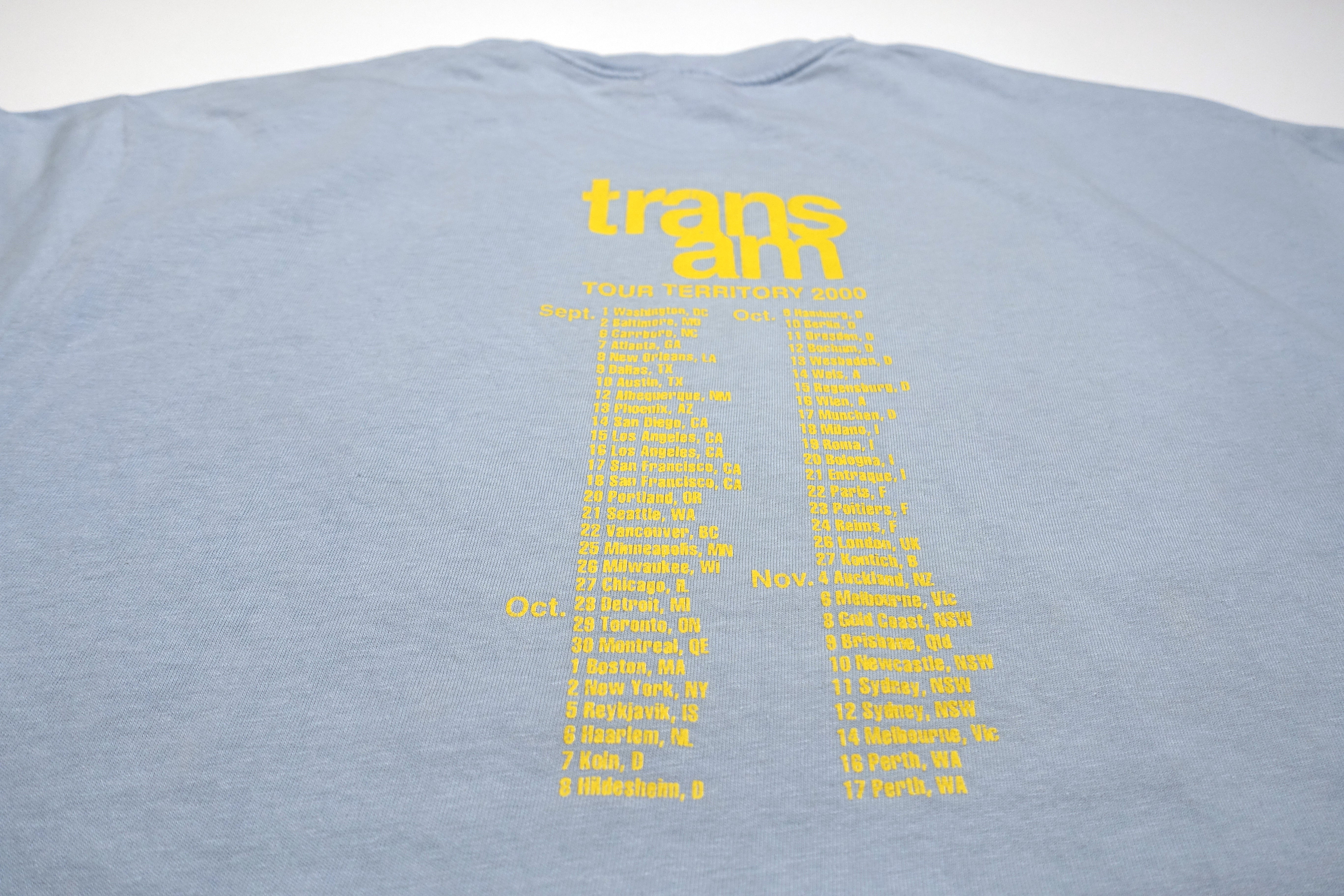 Trans Am - Tour Territory 2000 Tour Shirt Size Large