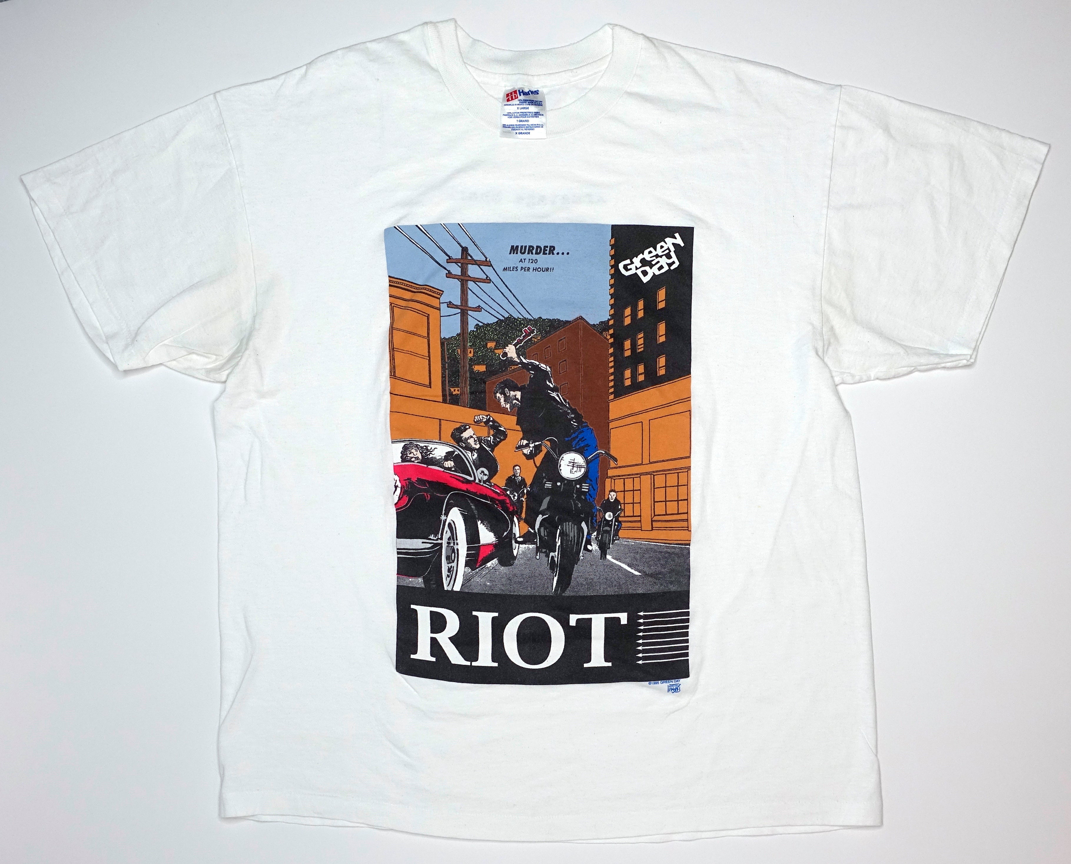 Green Day - Riot Murder At 120mph Insomniac 1996 Tour Shirt Size XL