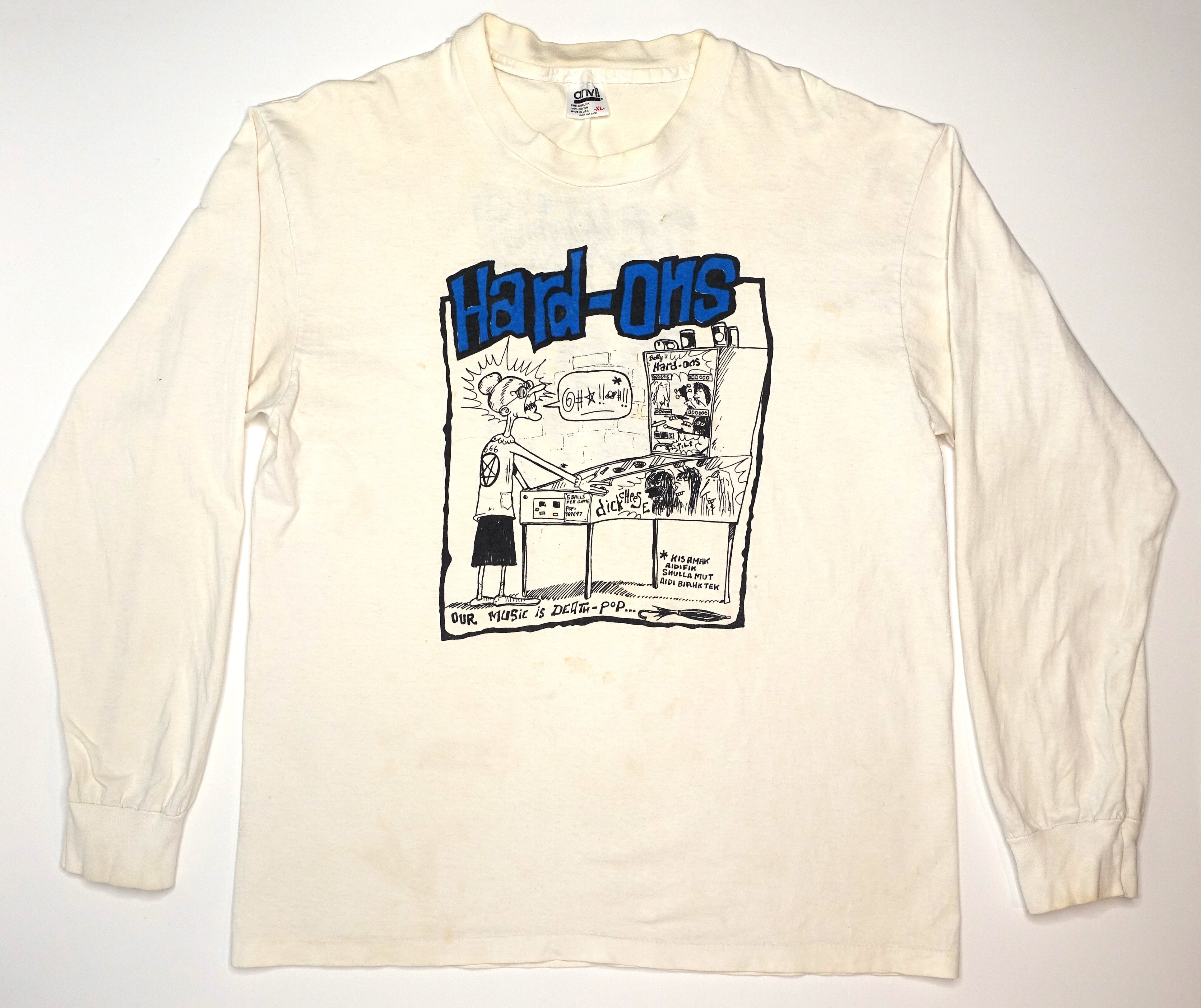 Hard-Ons - Our Music Is Death Pop / DickCheese 1988 Tour Long Sleeve Shirt Size XL