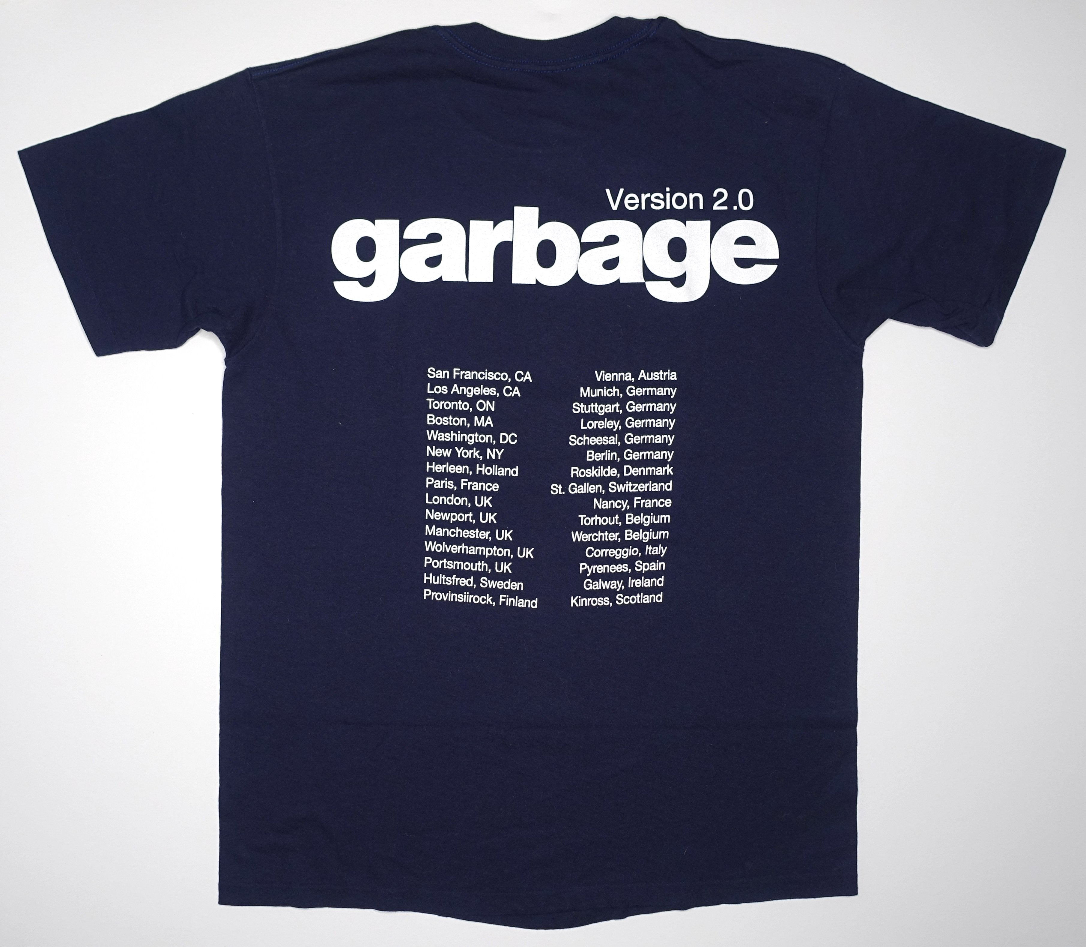 Garbage - Version 2.0 1998 World Tour Shirt Size Large