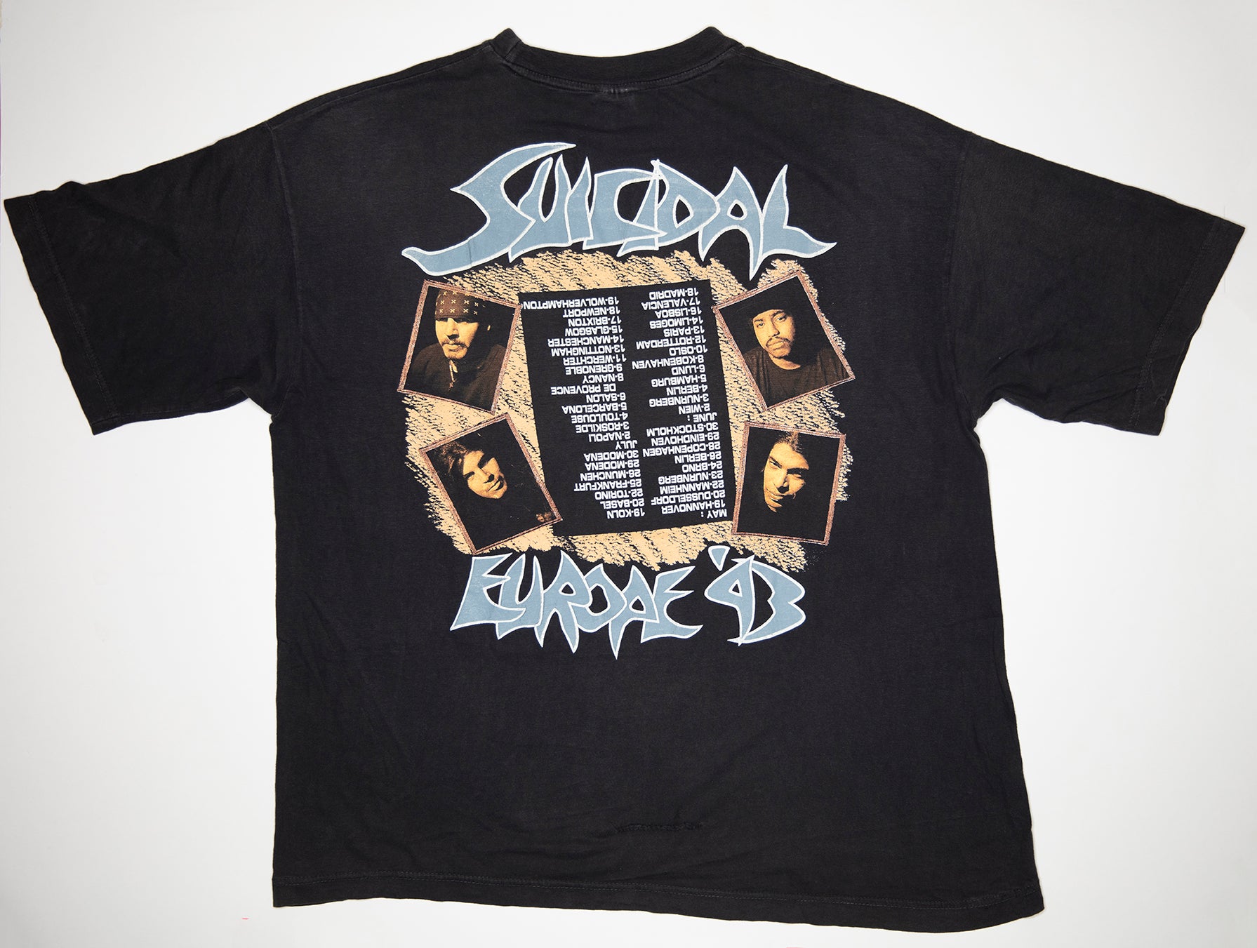 Suicidal Tendencies - the Art Of Rebellion European Tour 1993 Shirt Size XL
