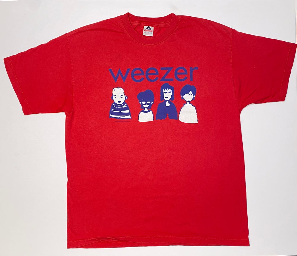Weezer - Cartoon Band 2000 Tour Shirt Size XL