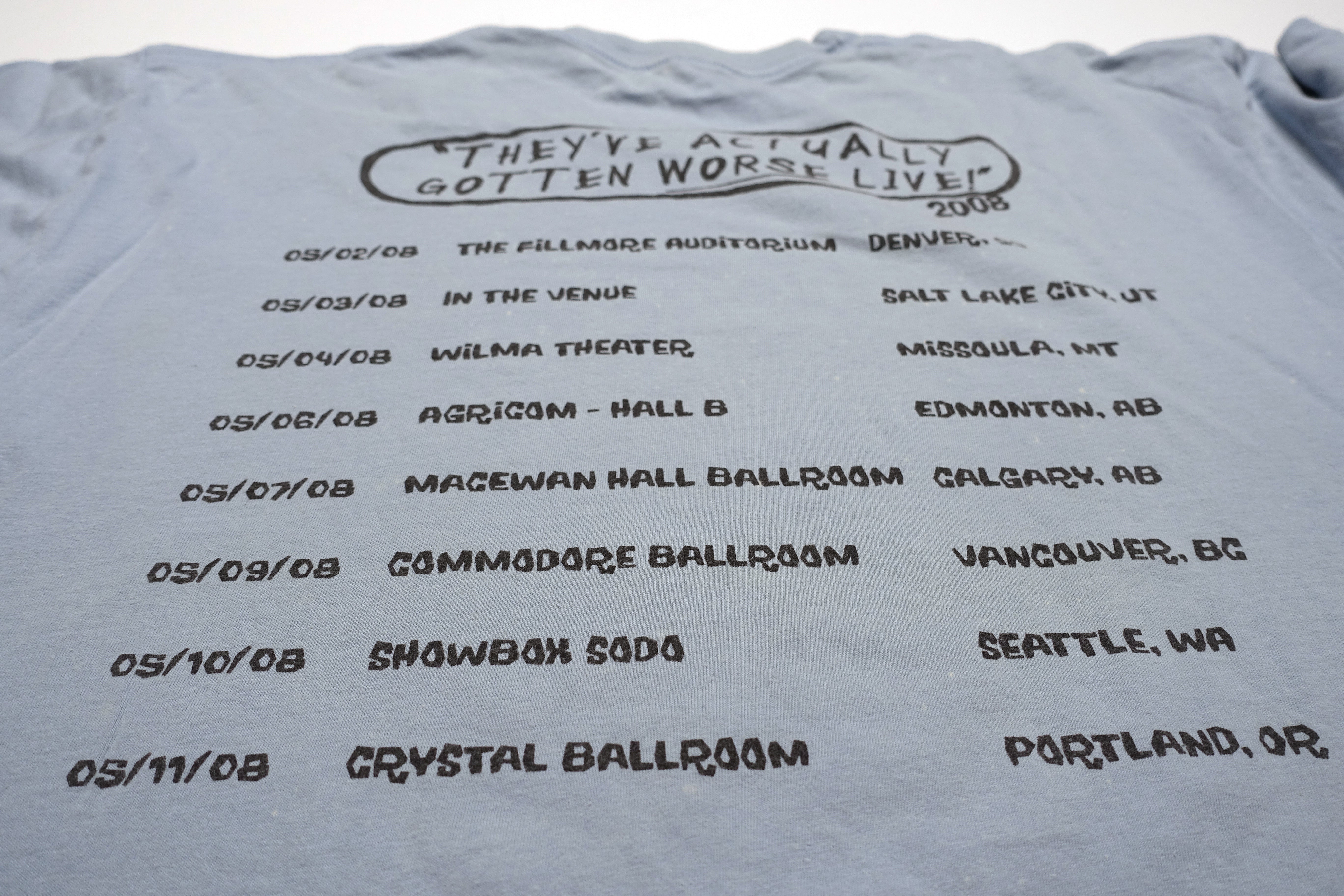 NOFX - The've Actually Gotten Worse Live May 2008 Tour Shirt Size XL