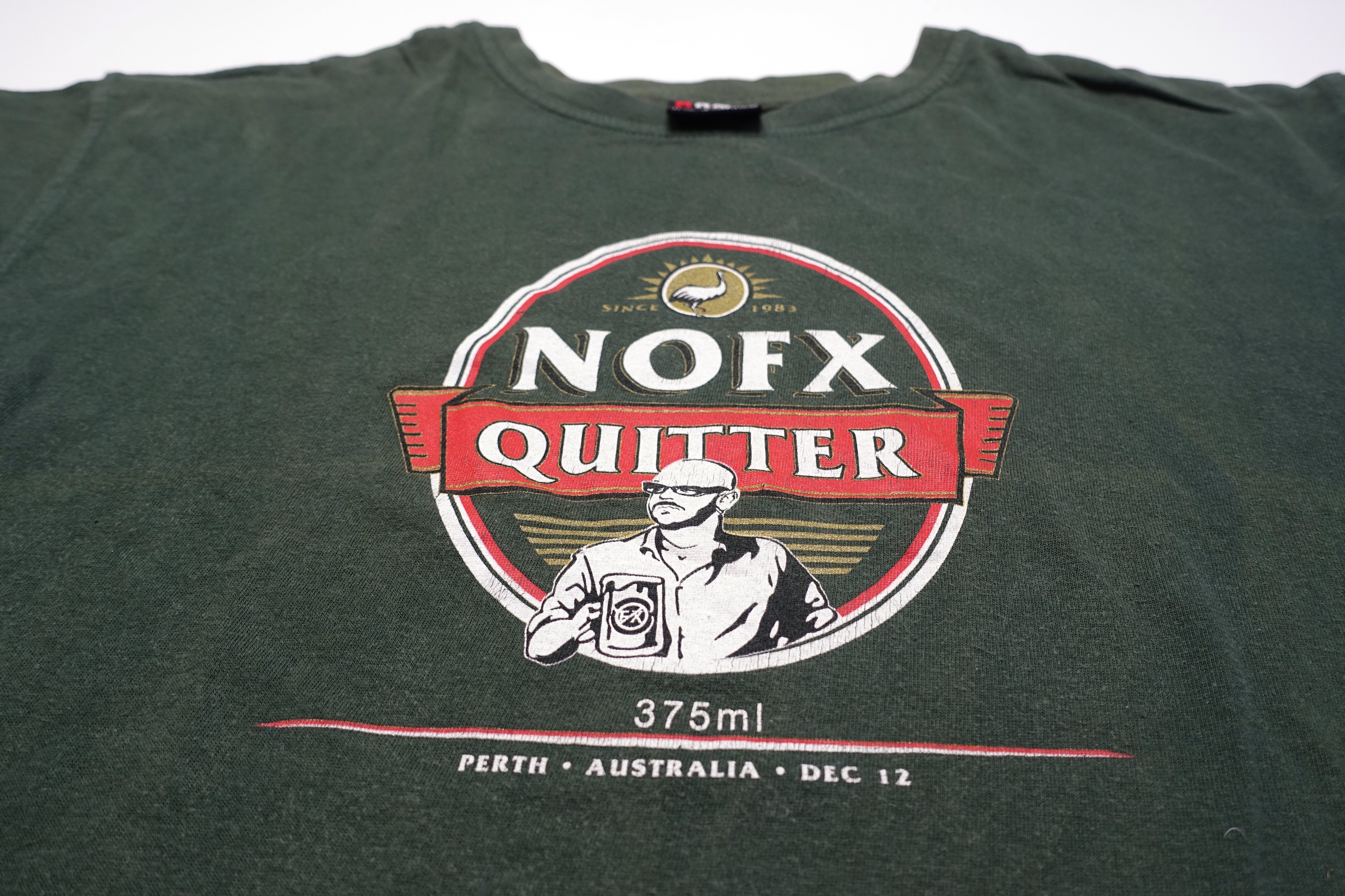 NOFX - Quitter 2010 Perth Australia Tour Shirt Size XL