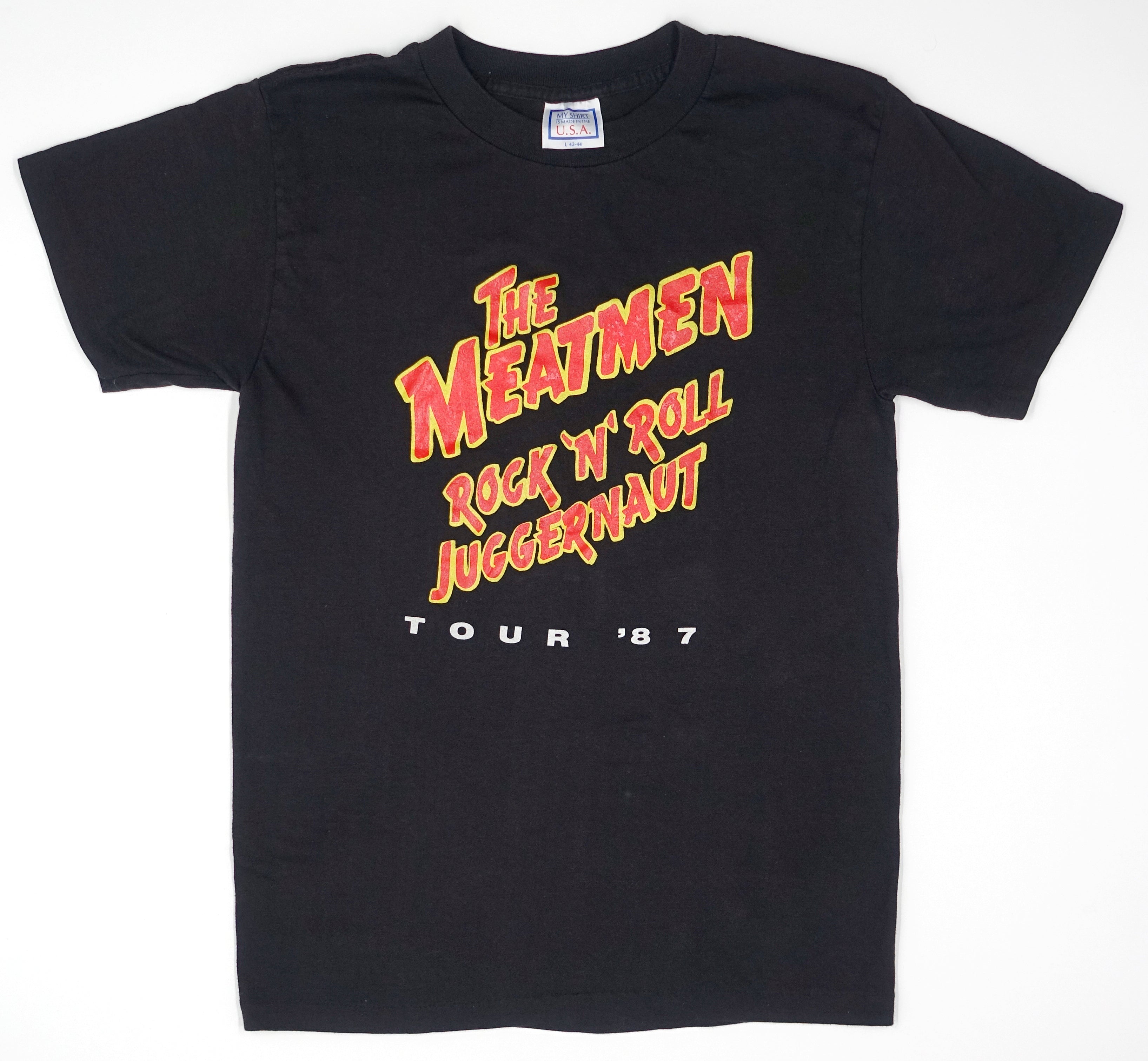 Meatmen - Rock 'N' Roll Juggernaut 1987 North American Tour Shirt Size Large