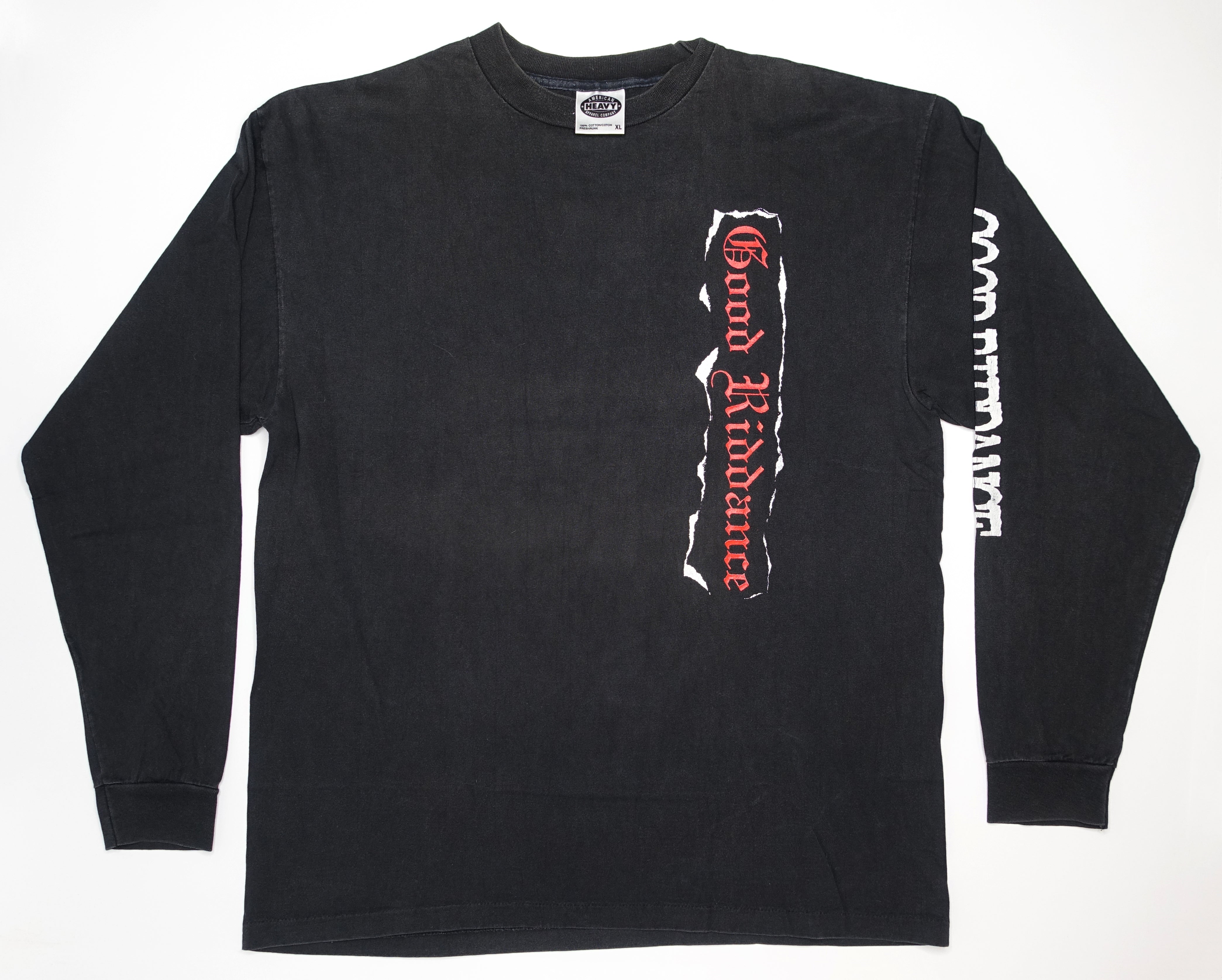 Good Riddance - For God And Country North American 1995 Tour Long Sleeve Shirt Size XL