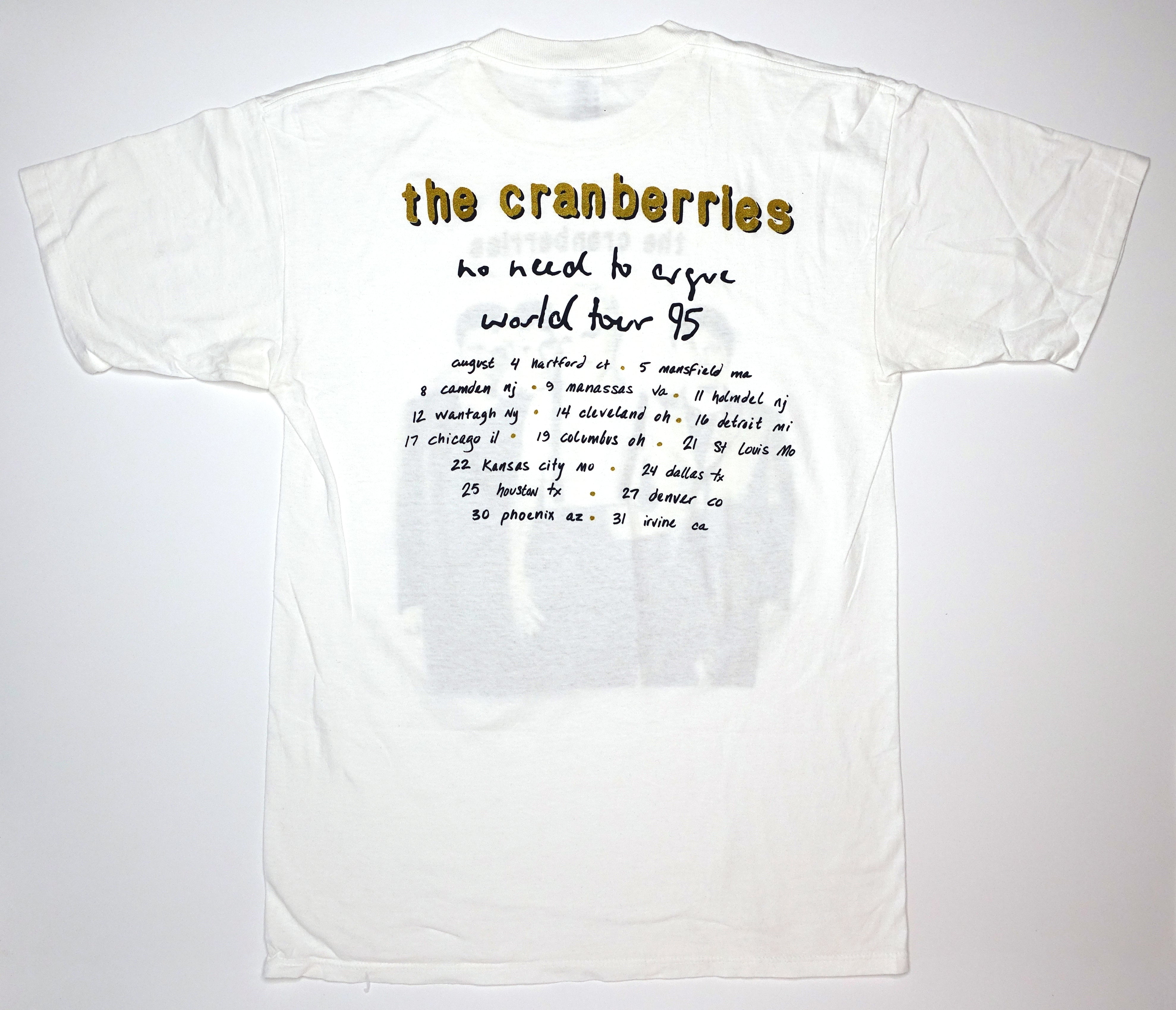 Cranberries - No Need To Argue 1995 World Tour Shirt Size Large