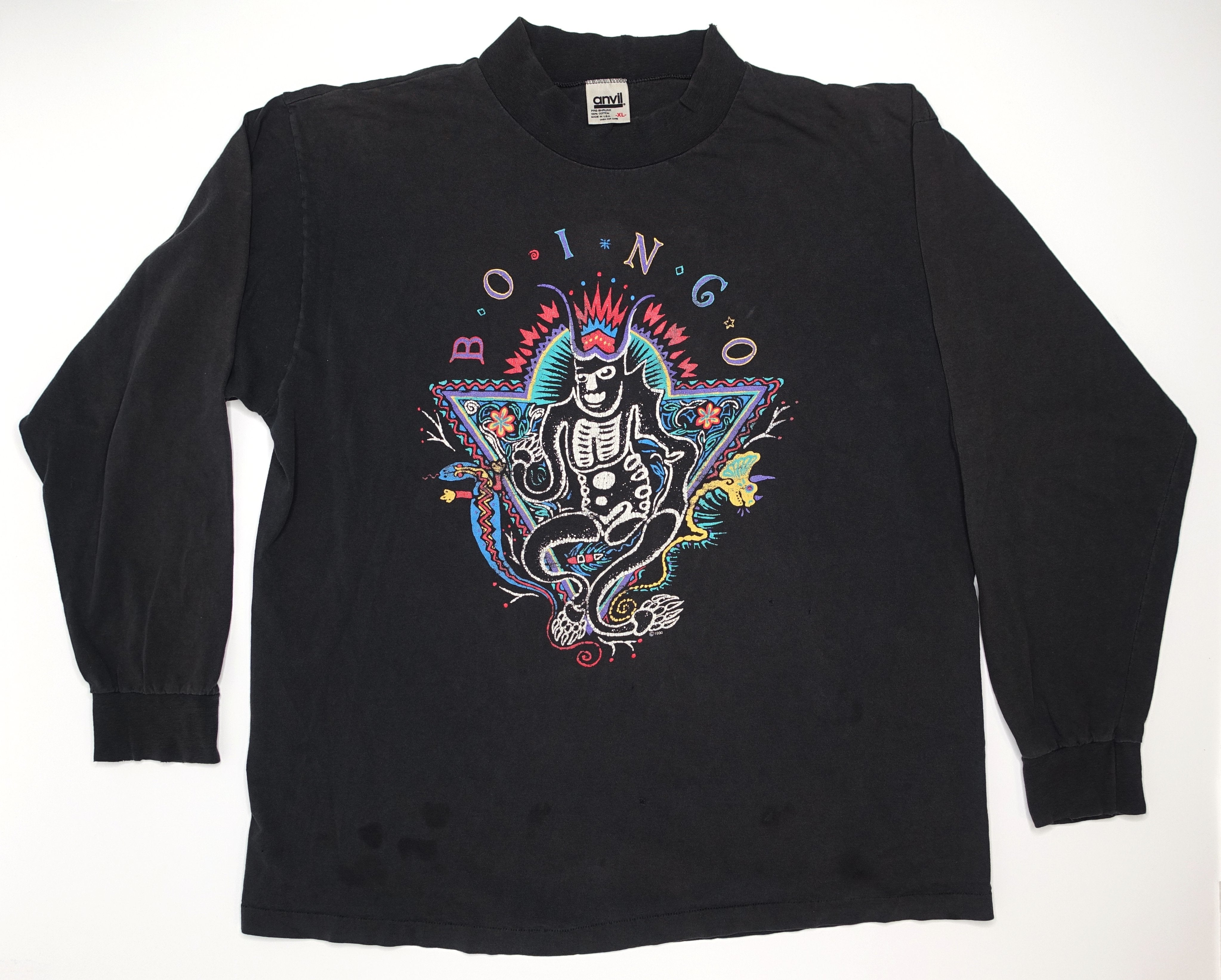 Oingo Boingo – Dark At The End Of The Tunnell 1990 Tour Long Sleeve Shirt Size XL