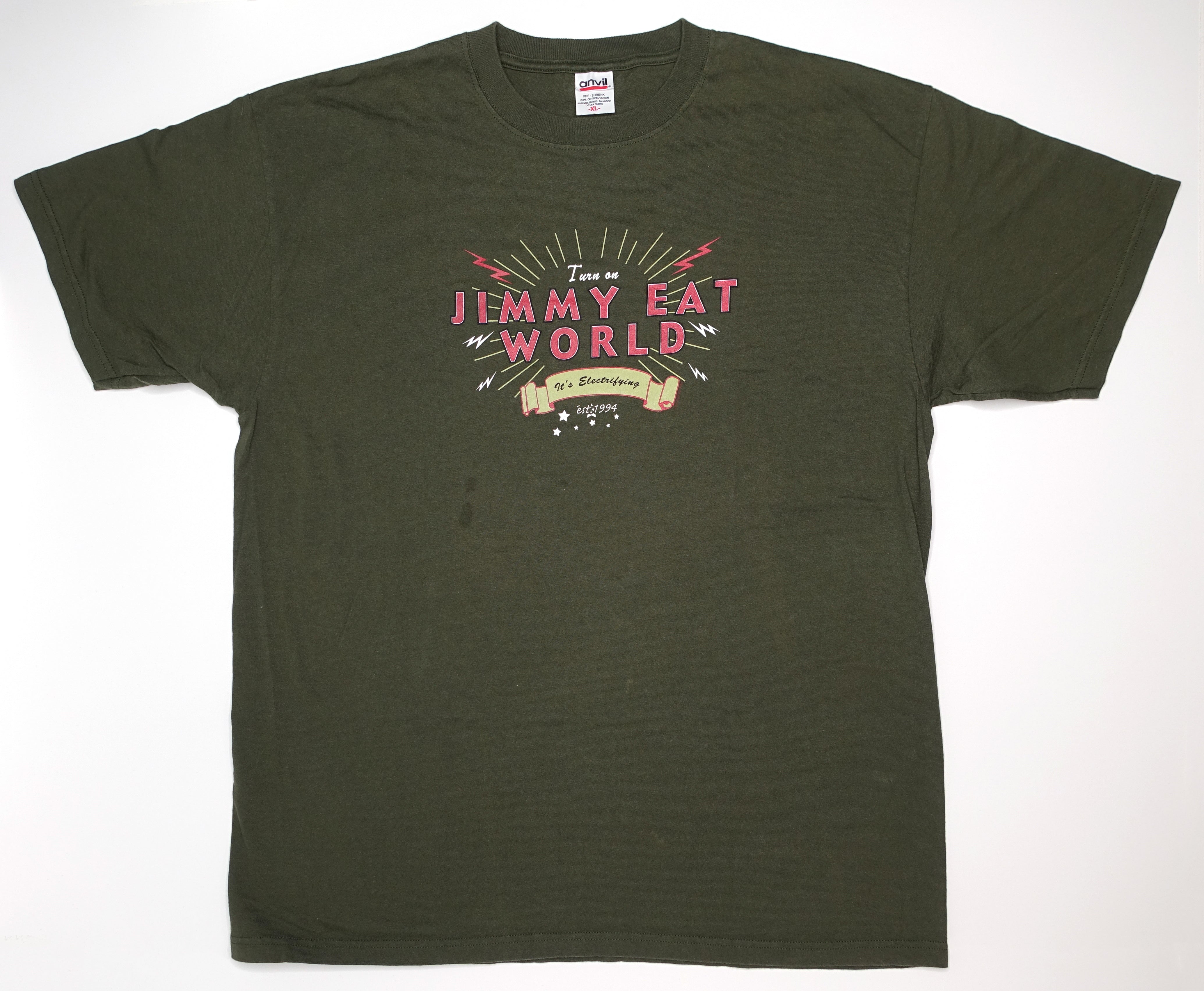 Jimmy Eat World - It's Electrifying Late 90's Tour Shirt Size XL