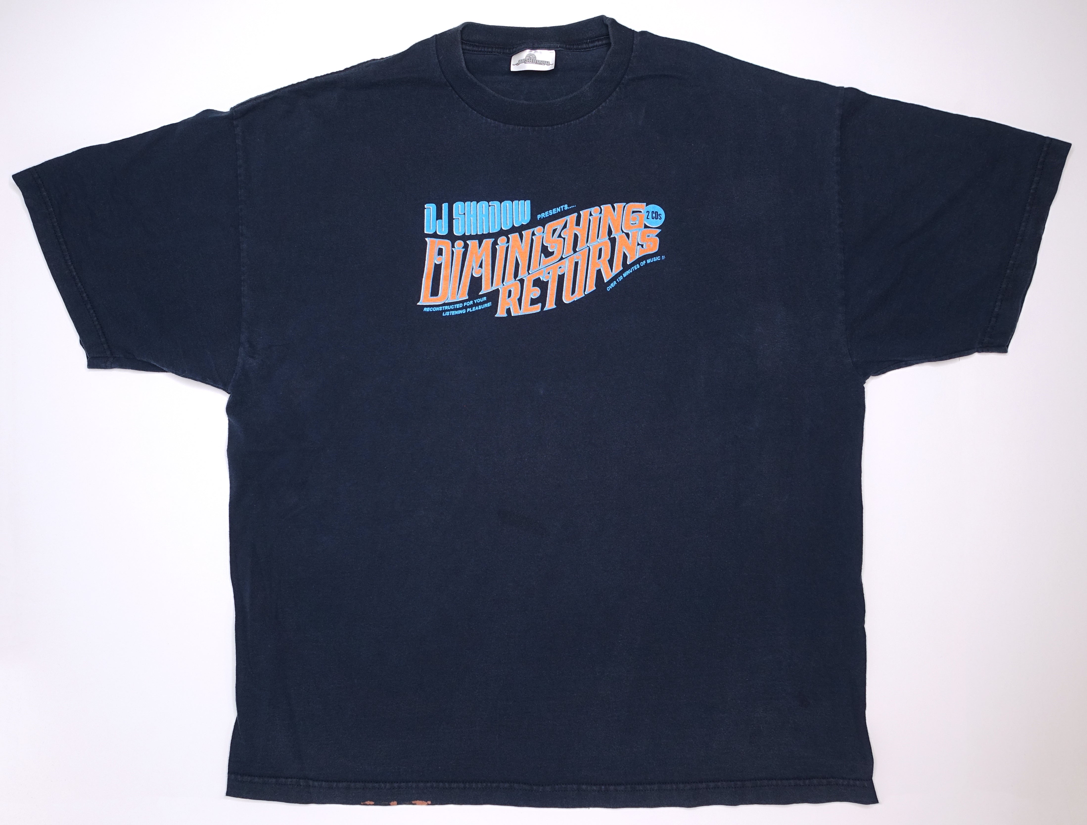 DJ Shadow / Cut Chemist - Diminishing Returns 2003 Tour Shirt Size XL