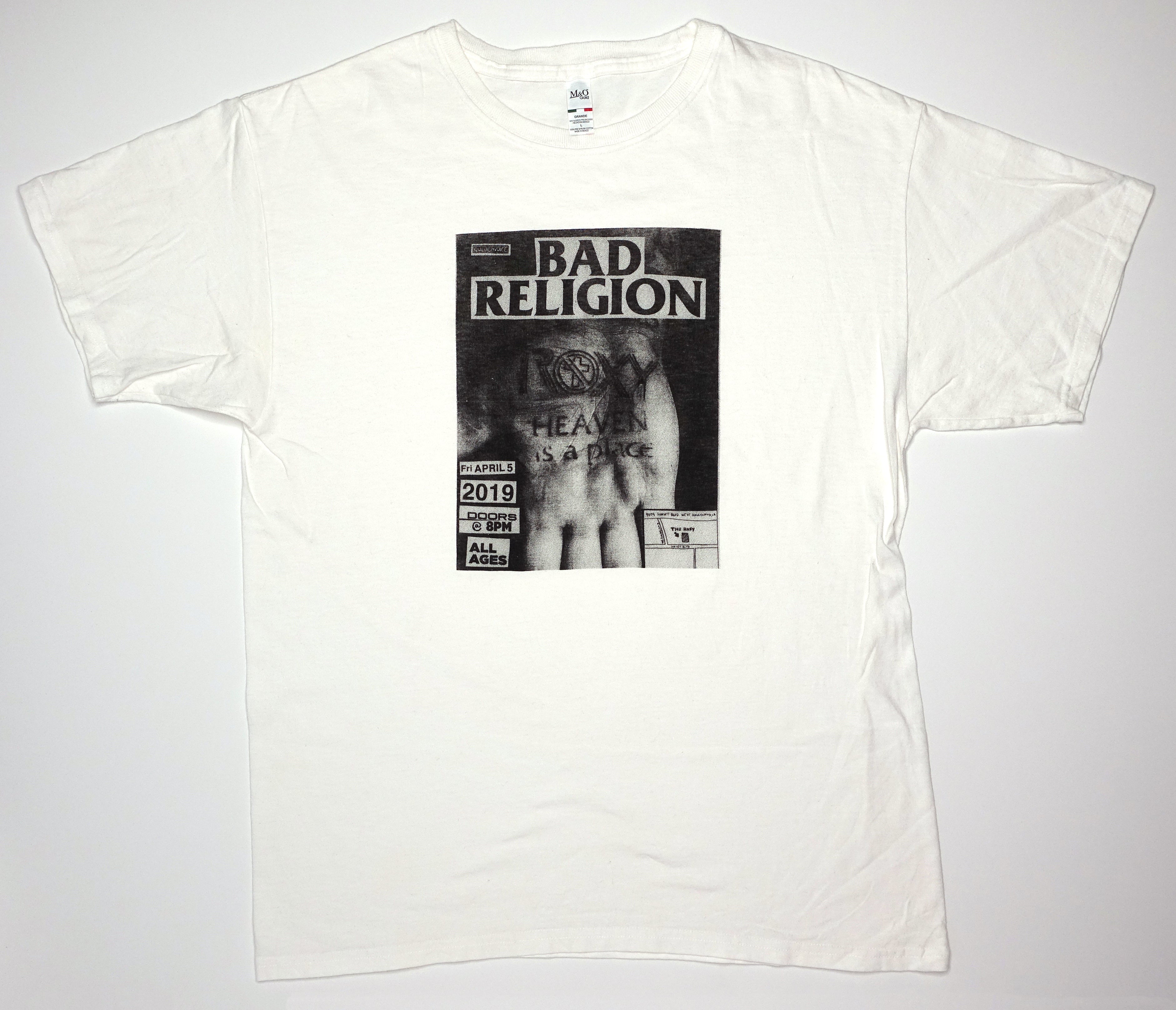 Bad Religion - the Roxy / Heaven Is A Place Shirt Size Large